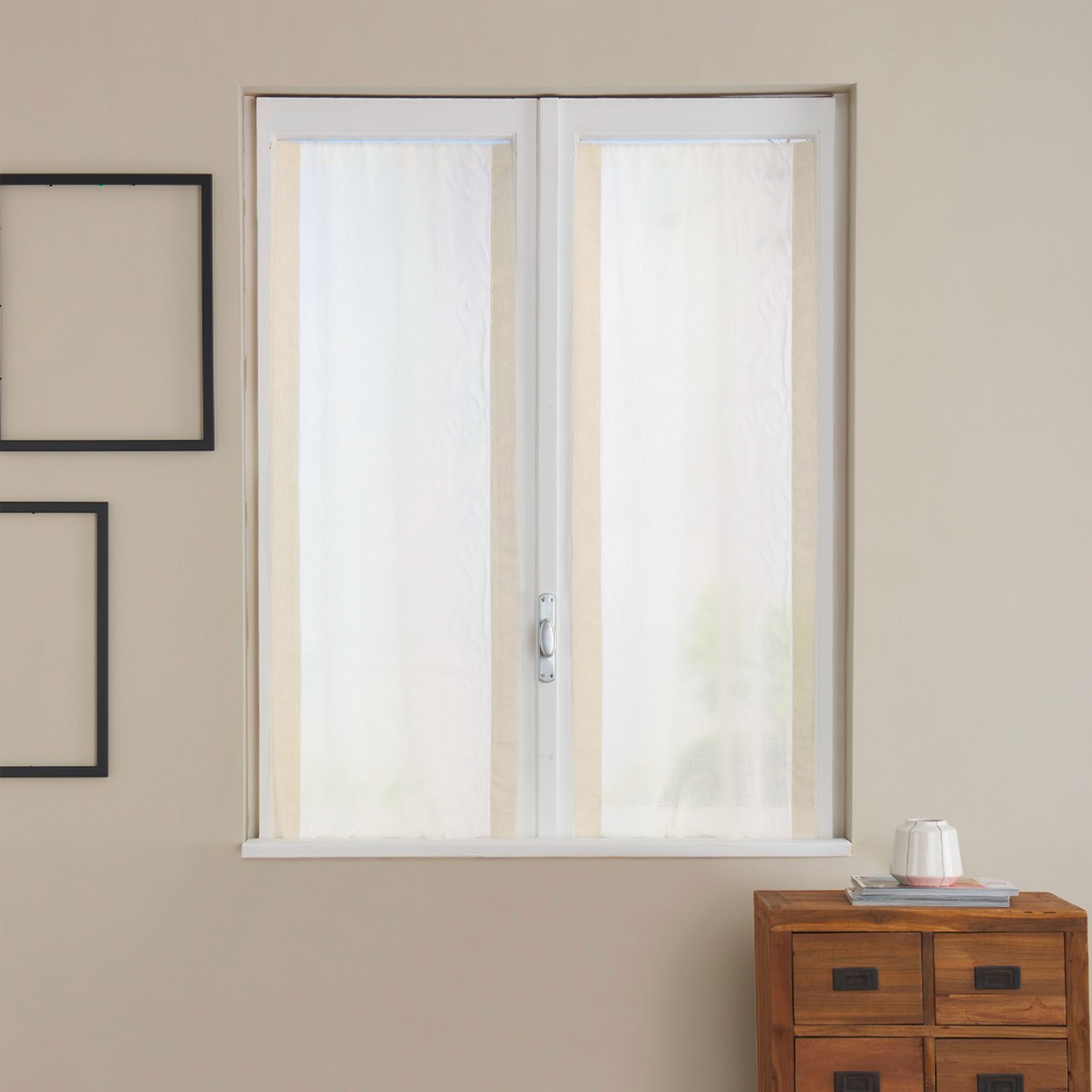 Tessuto Tendino Bordi Beige Image