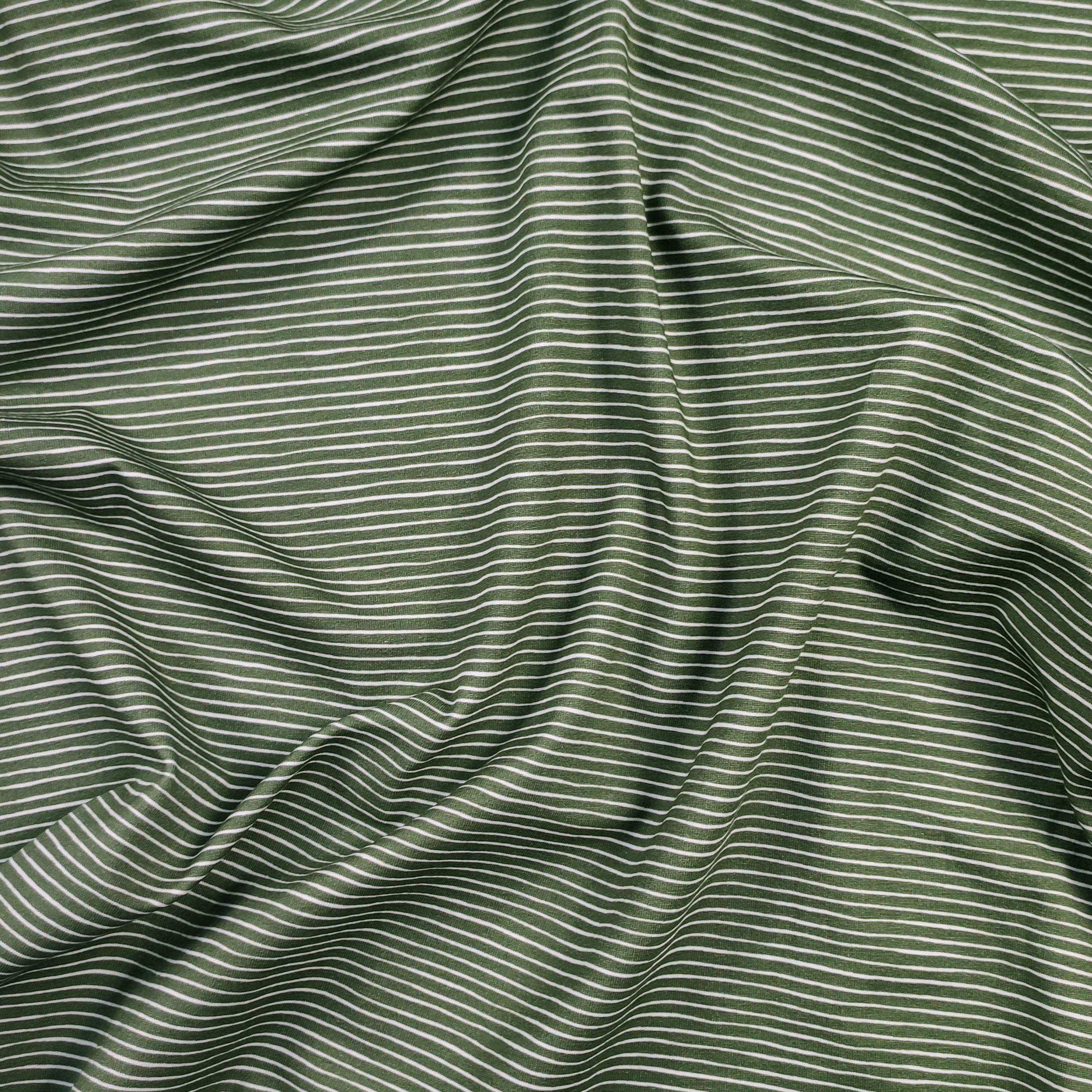 Jersey Cotone Fantasia Righe Sfondo Militare