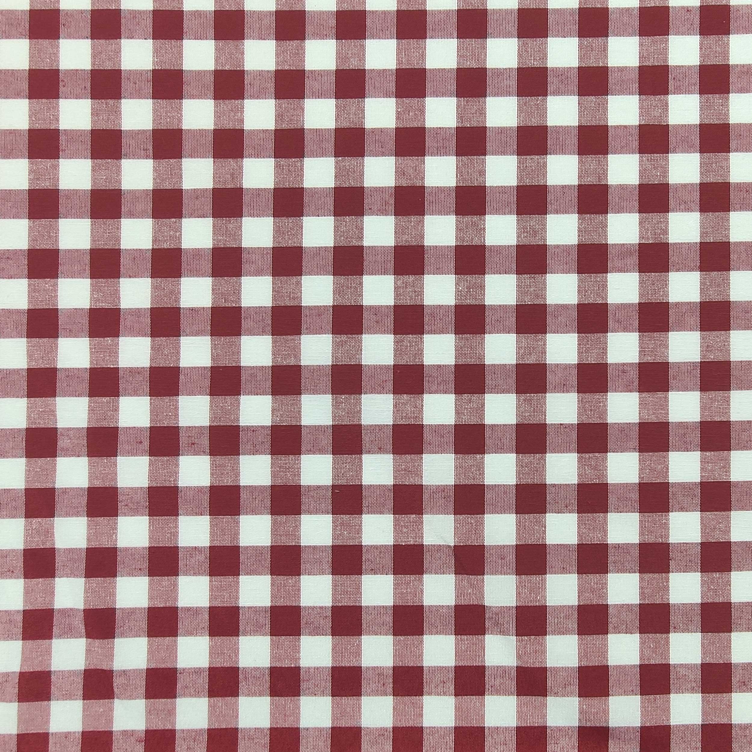 Tessuto per Tovaglia Tinto in Filo Fantasia Quadretti Image