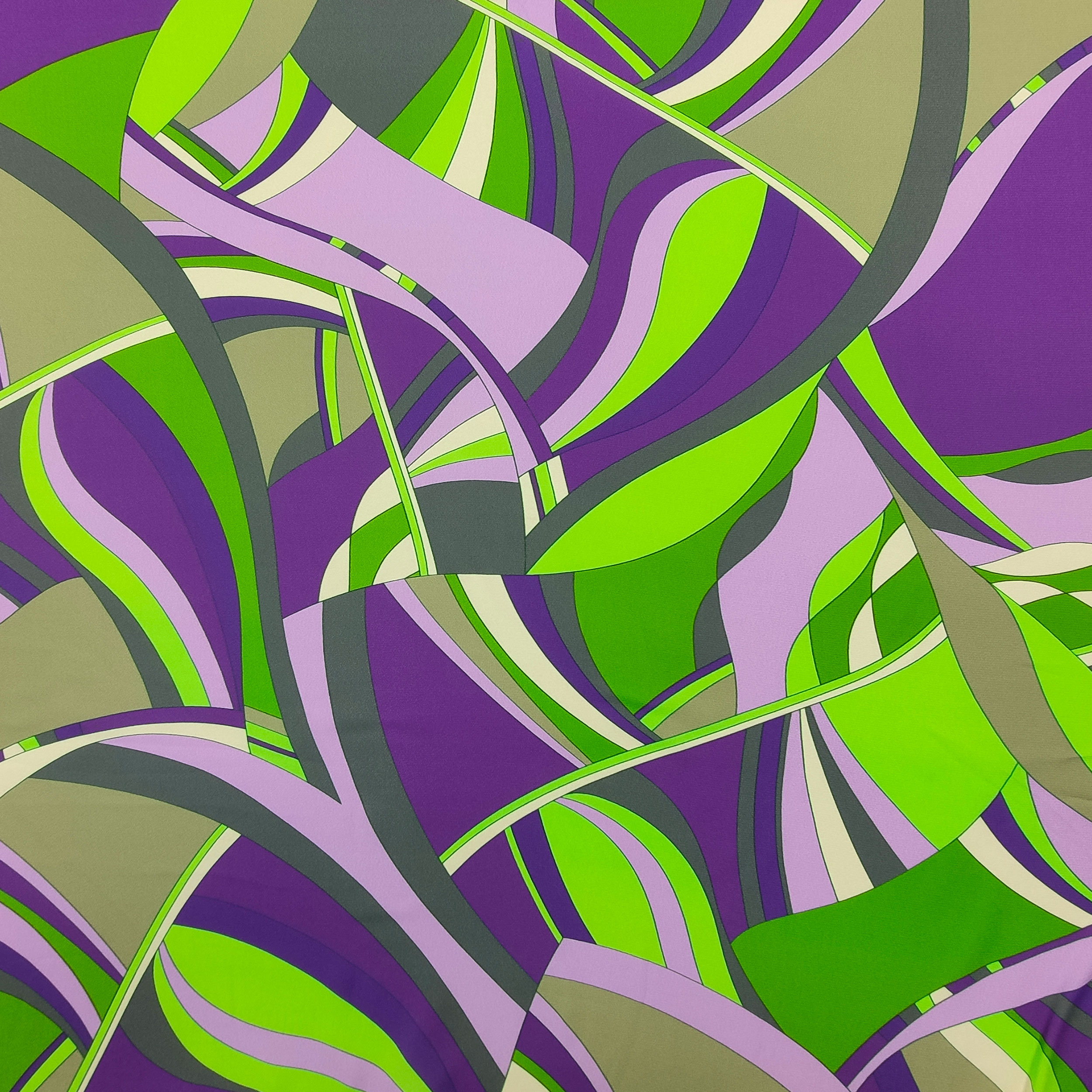 misto seta astratto viola e verde