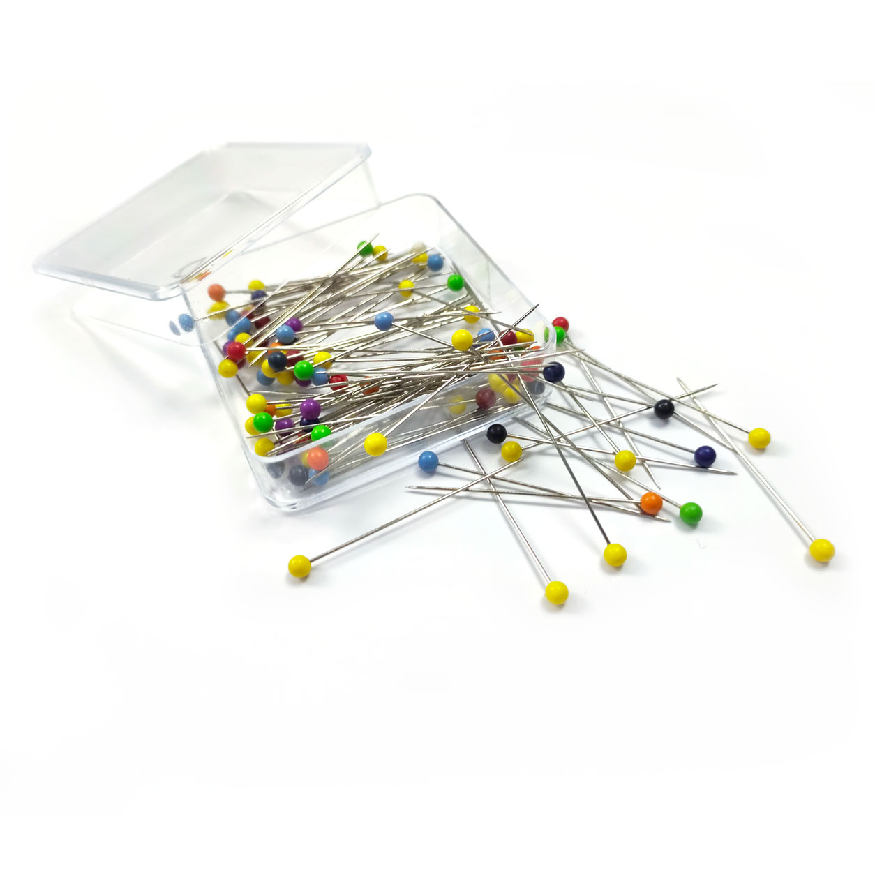 Spilloni in Acciaio con Testa Colorata in Plastica