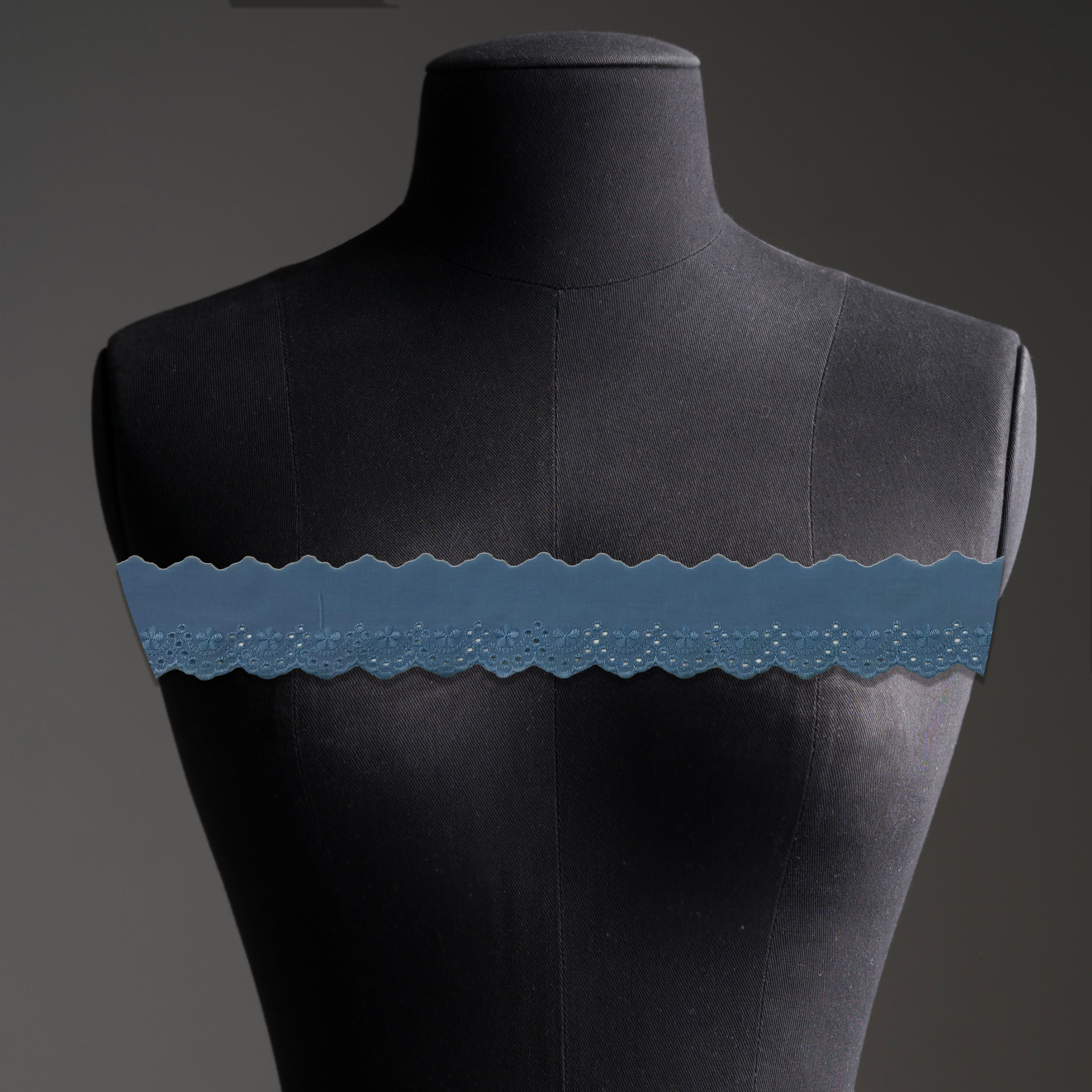 Bordo Sangallo Prym Floreale Azzurro