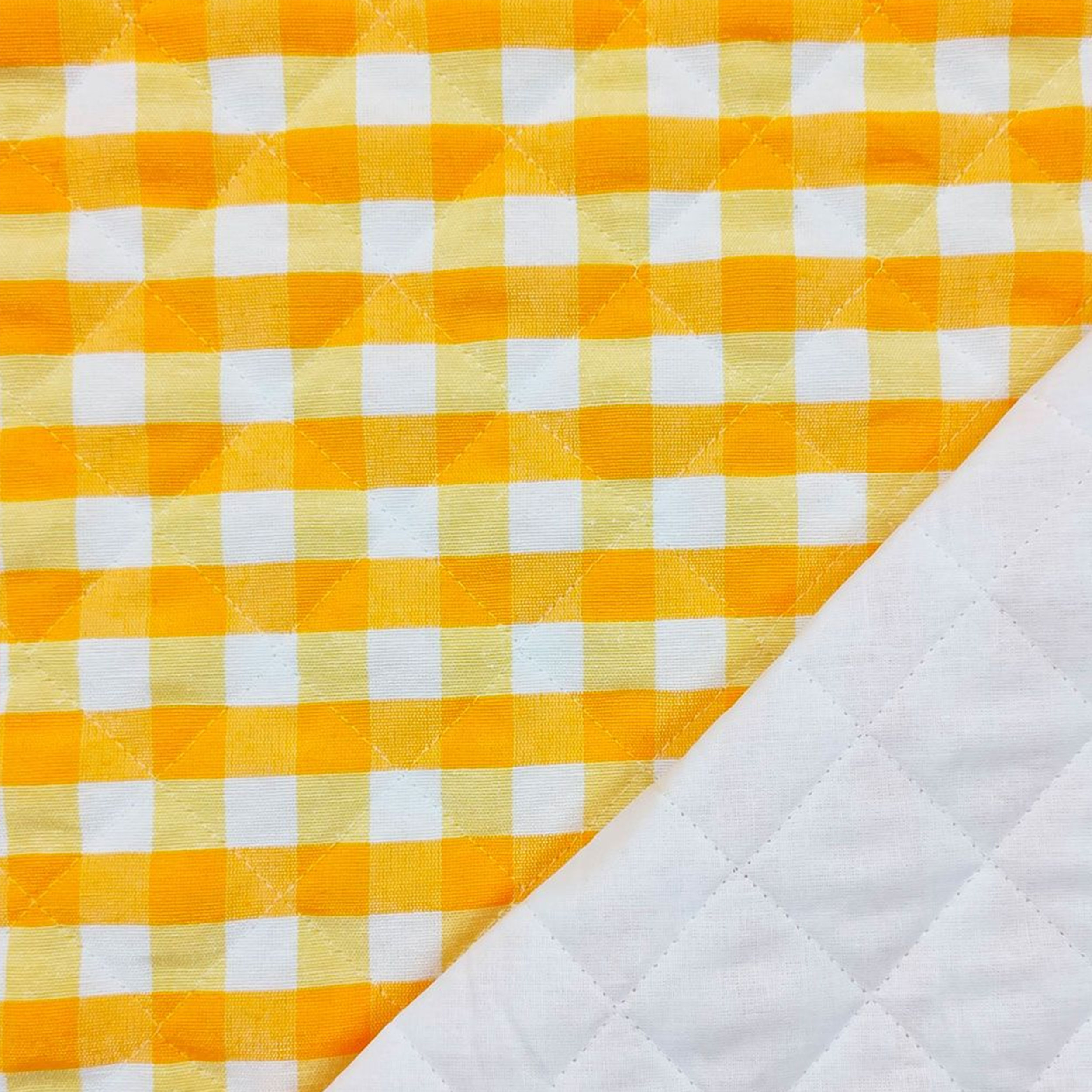 Trapuntato Fantasia Quadretti Giallo Image