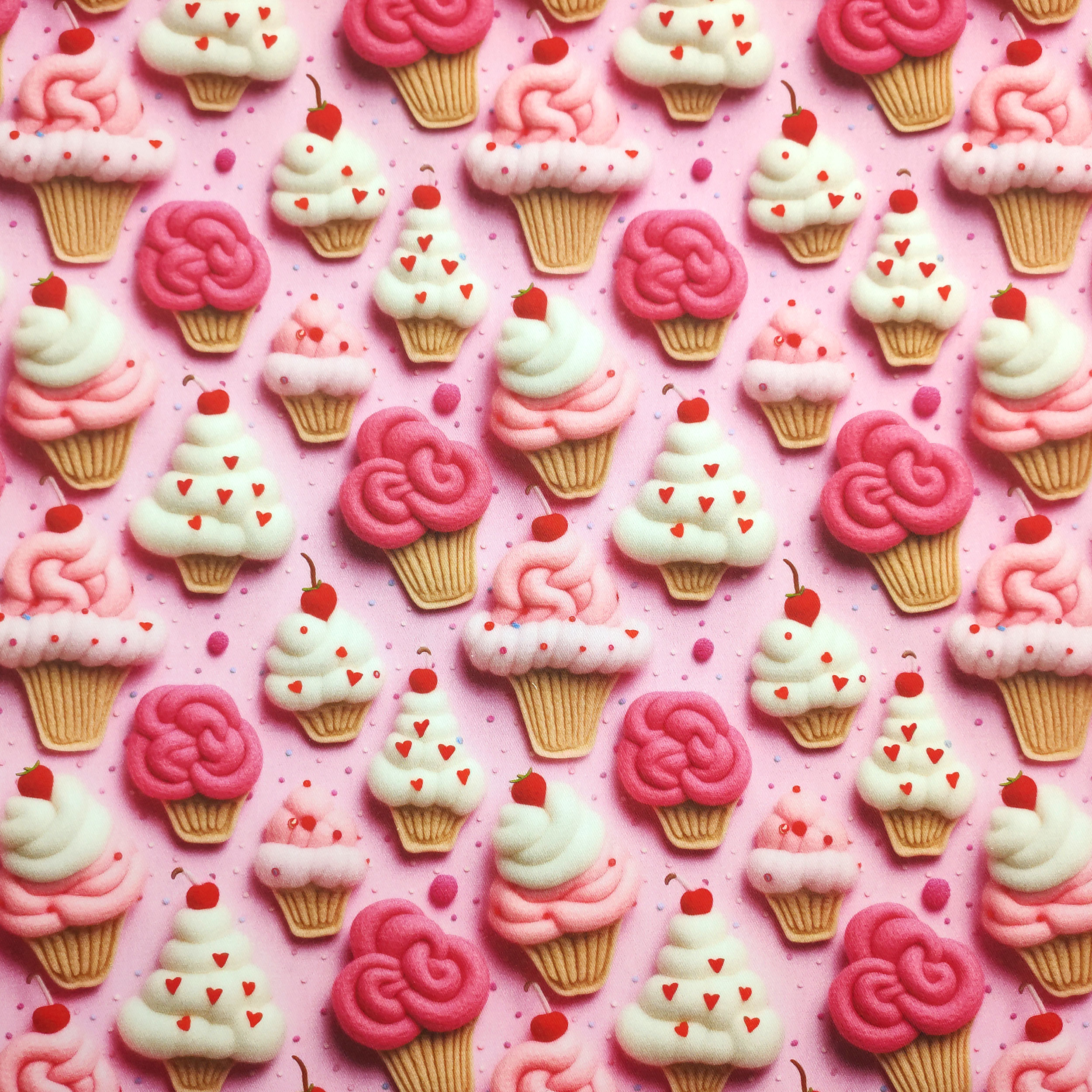 Tessuto Panama di Cotone Muffin e Dolcetti
