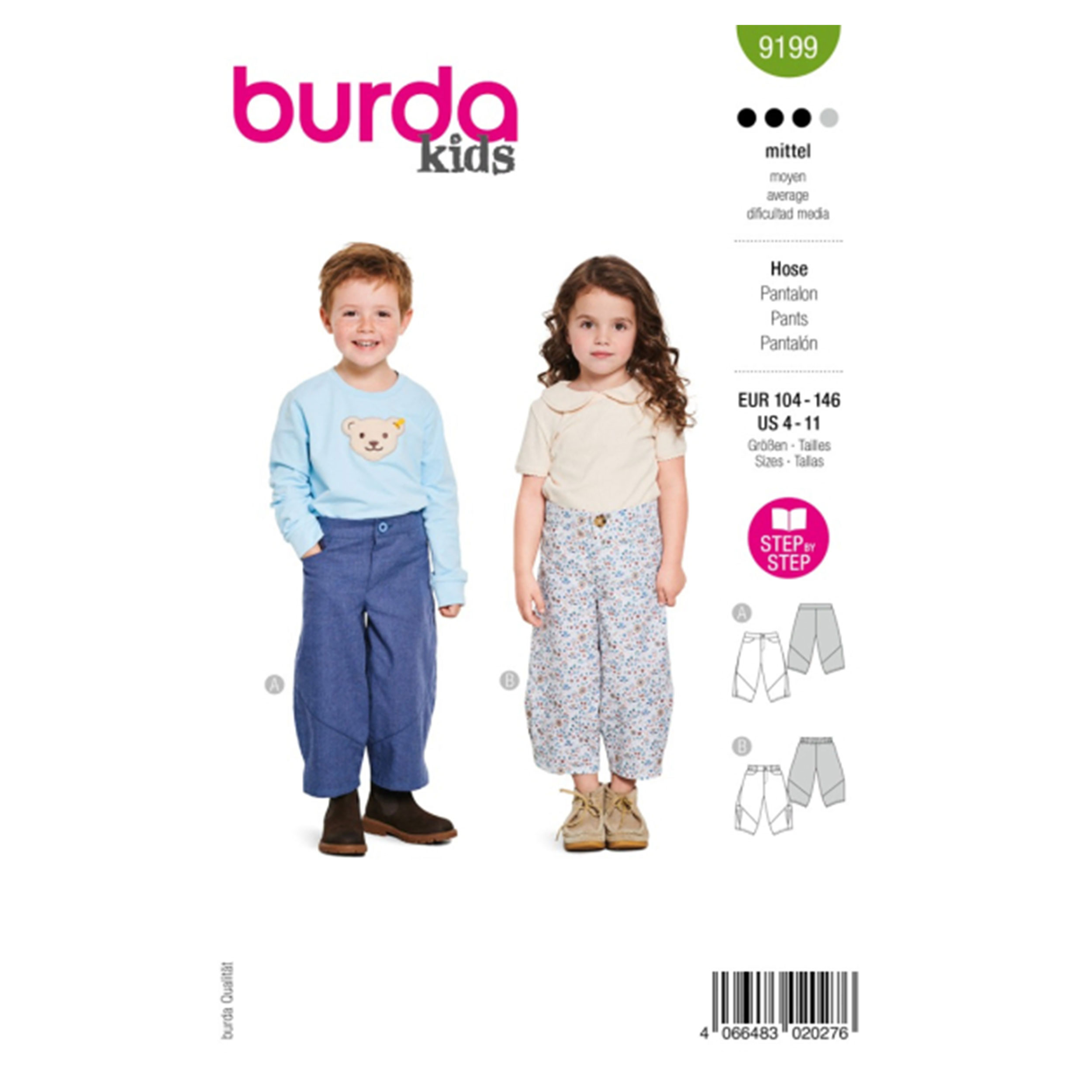 Cartamodello Burda Kids Medium Pantaloni Image