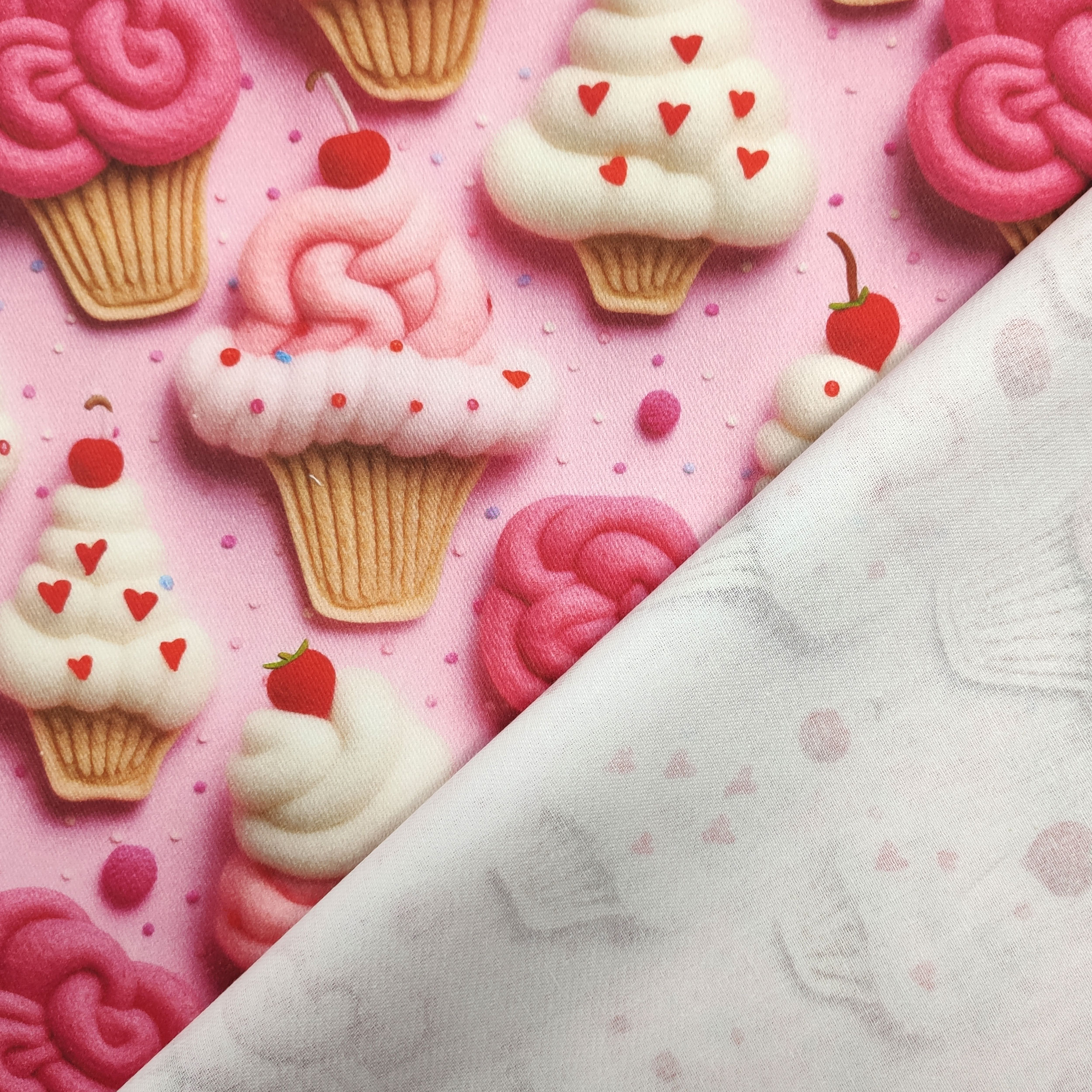 Tessuto Panama di Cotone Muffin e Dolcetti