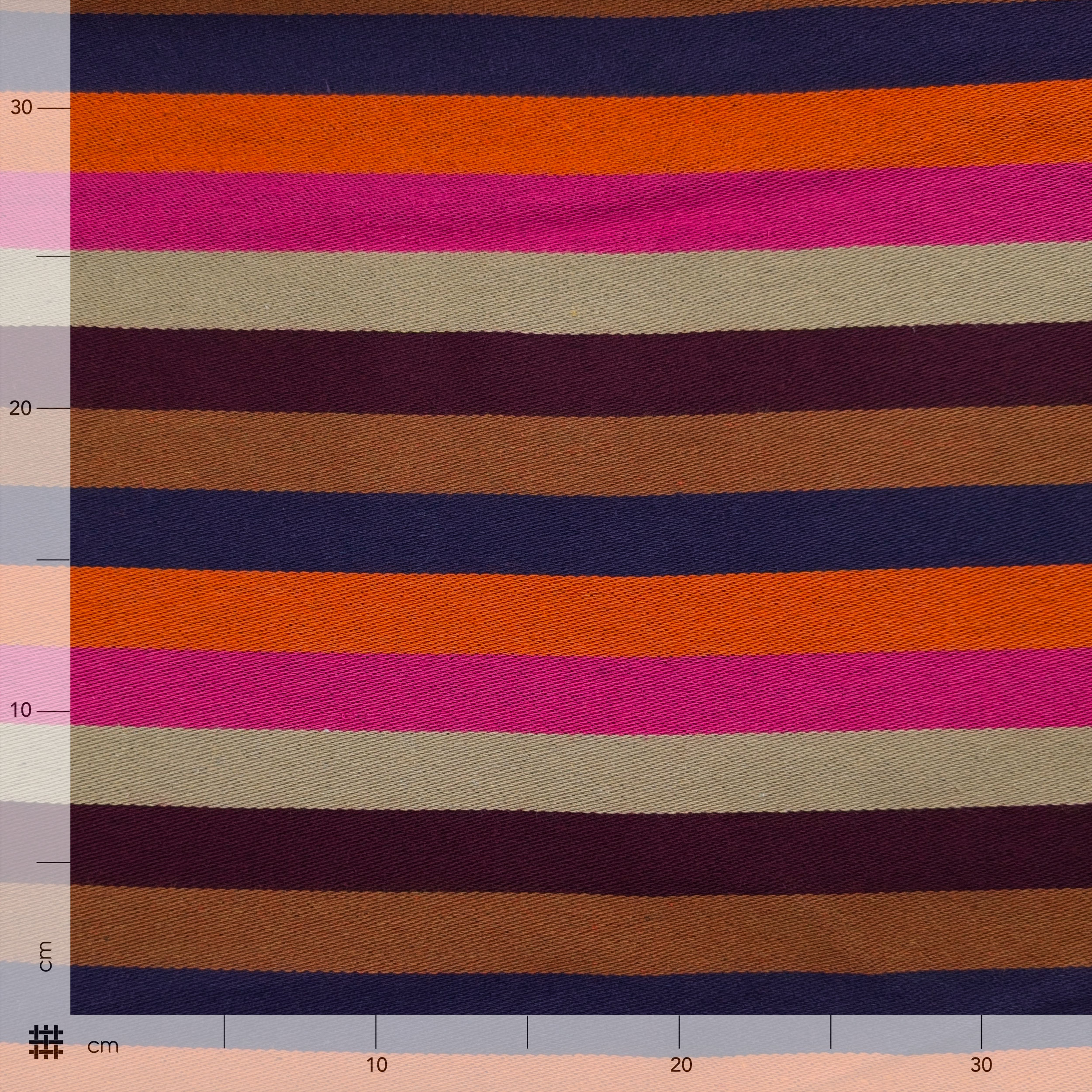 Tessuto Cotone Righe Colorate Image