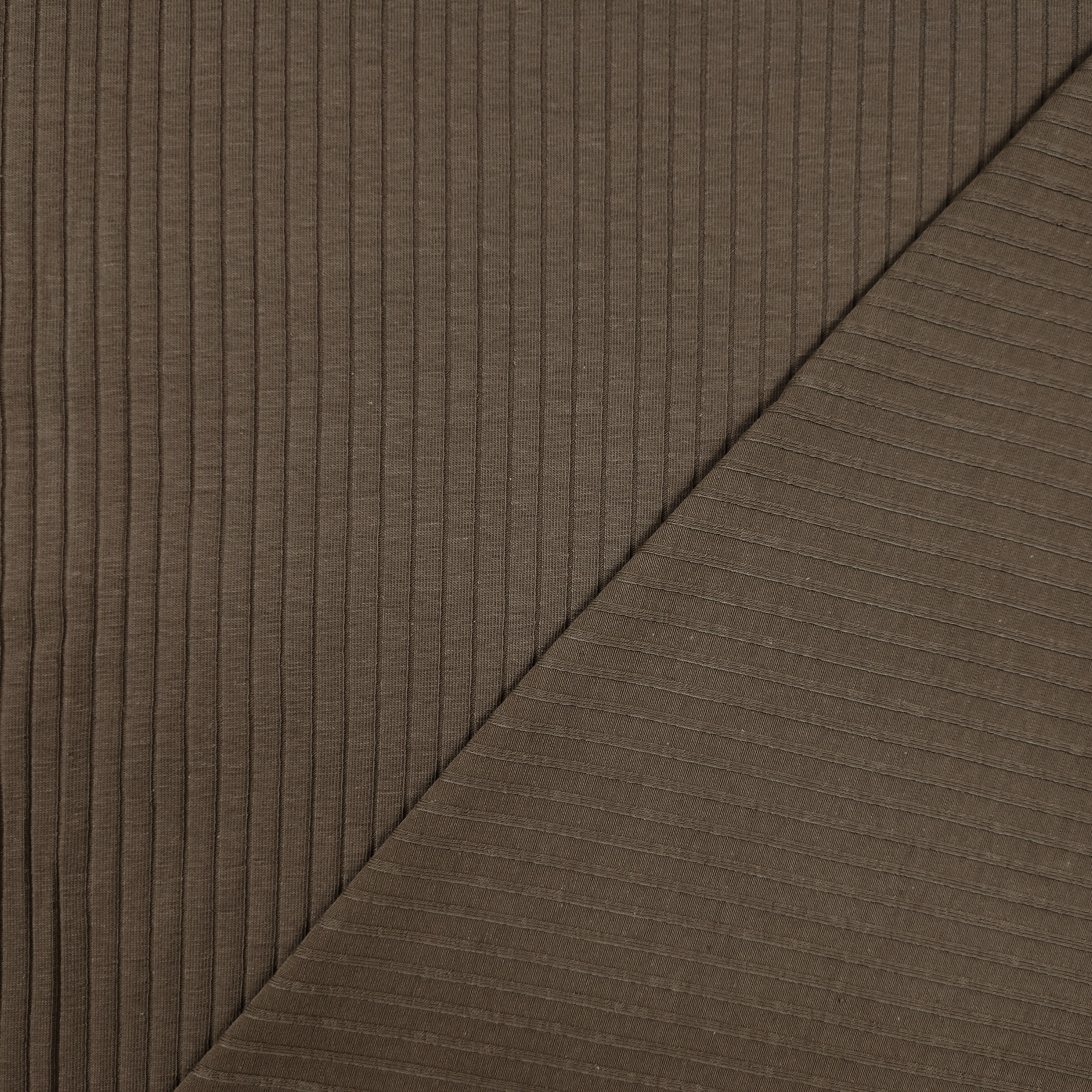 Jersey Cotone Cannettato Tortora
