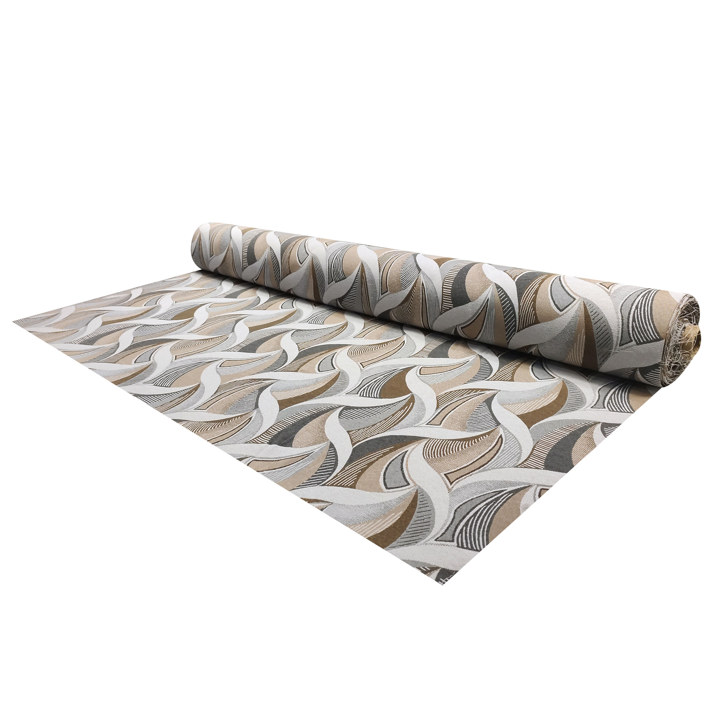 Jacquard Geometrico Beige e Grigio
