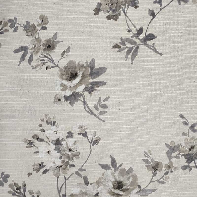 Tessuto arredo fiore medio grigio