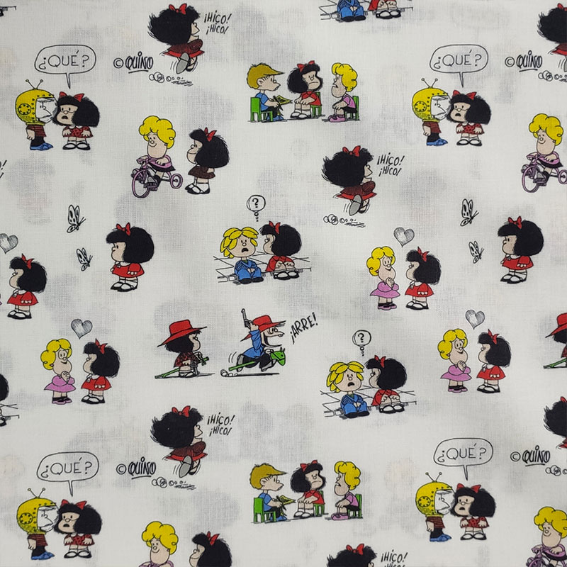 Tessuto Cotone Mafalda e Amici