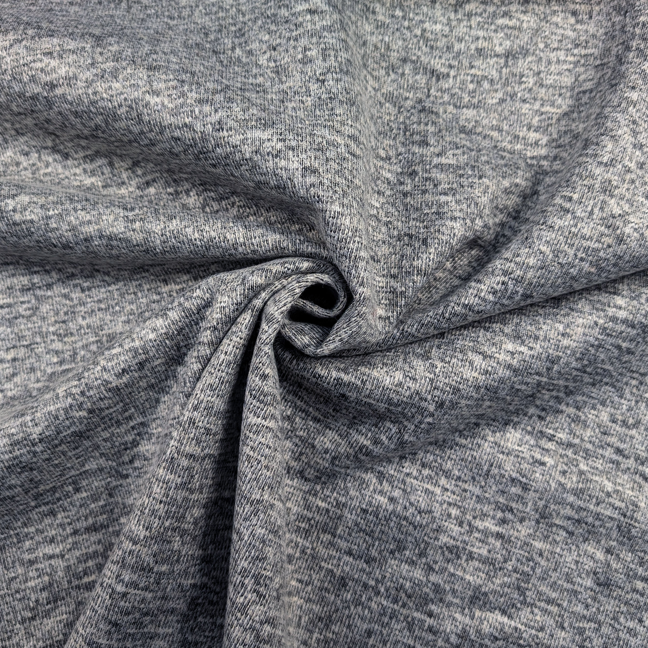 Tessuto Double Panna e Grigio Melange Image
