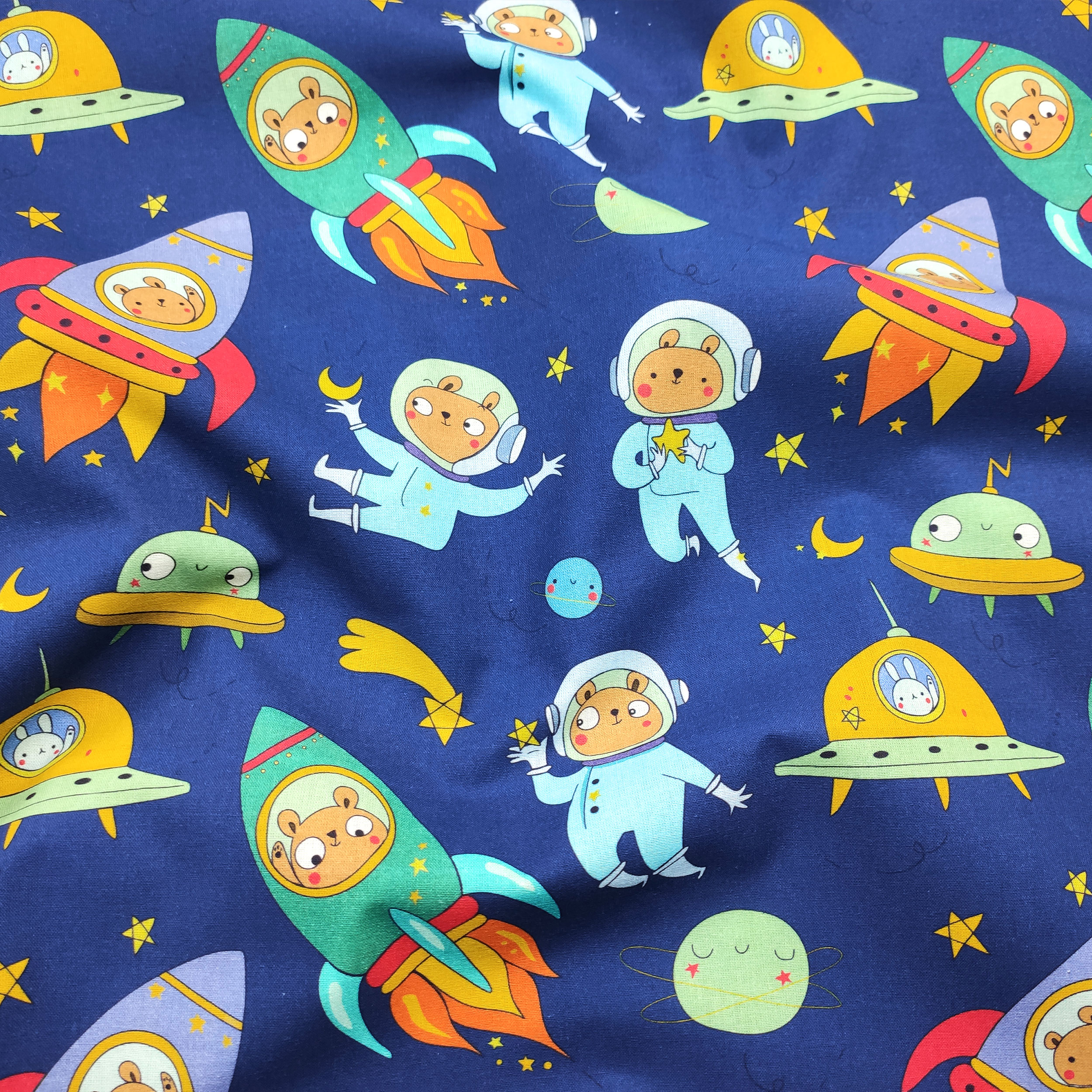 Cotone Orsetti Astronauti Grandi Image