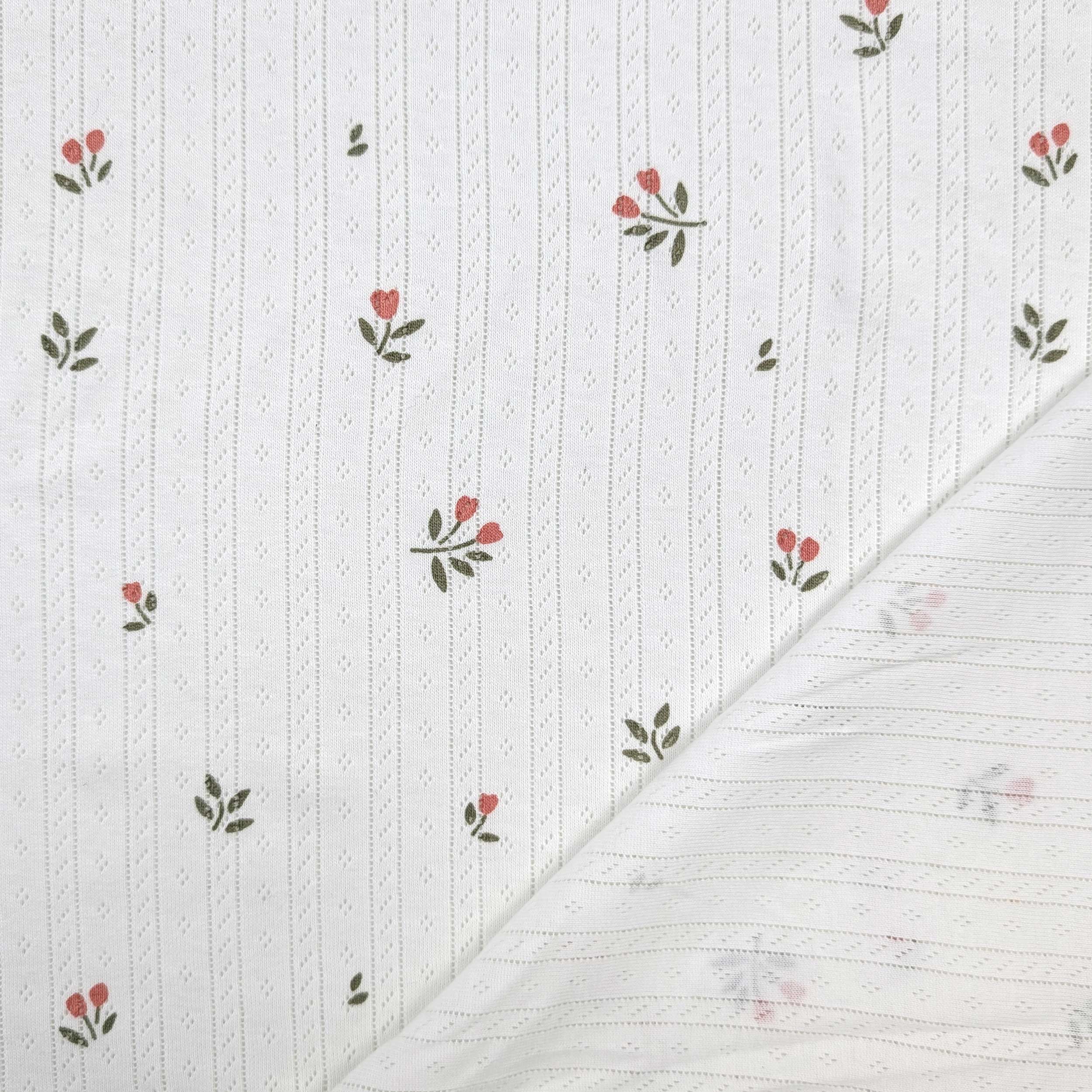 Maglia Traforata Puro Cotone Tulipani Image