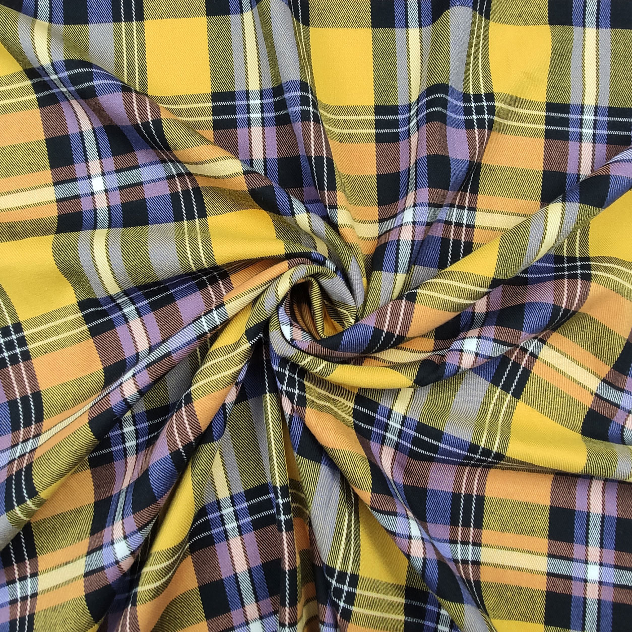 tartan quadri viola giallo