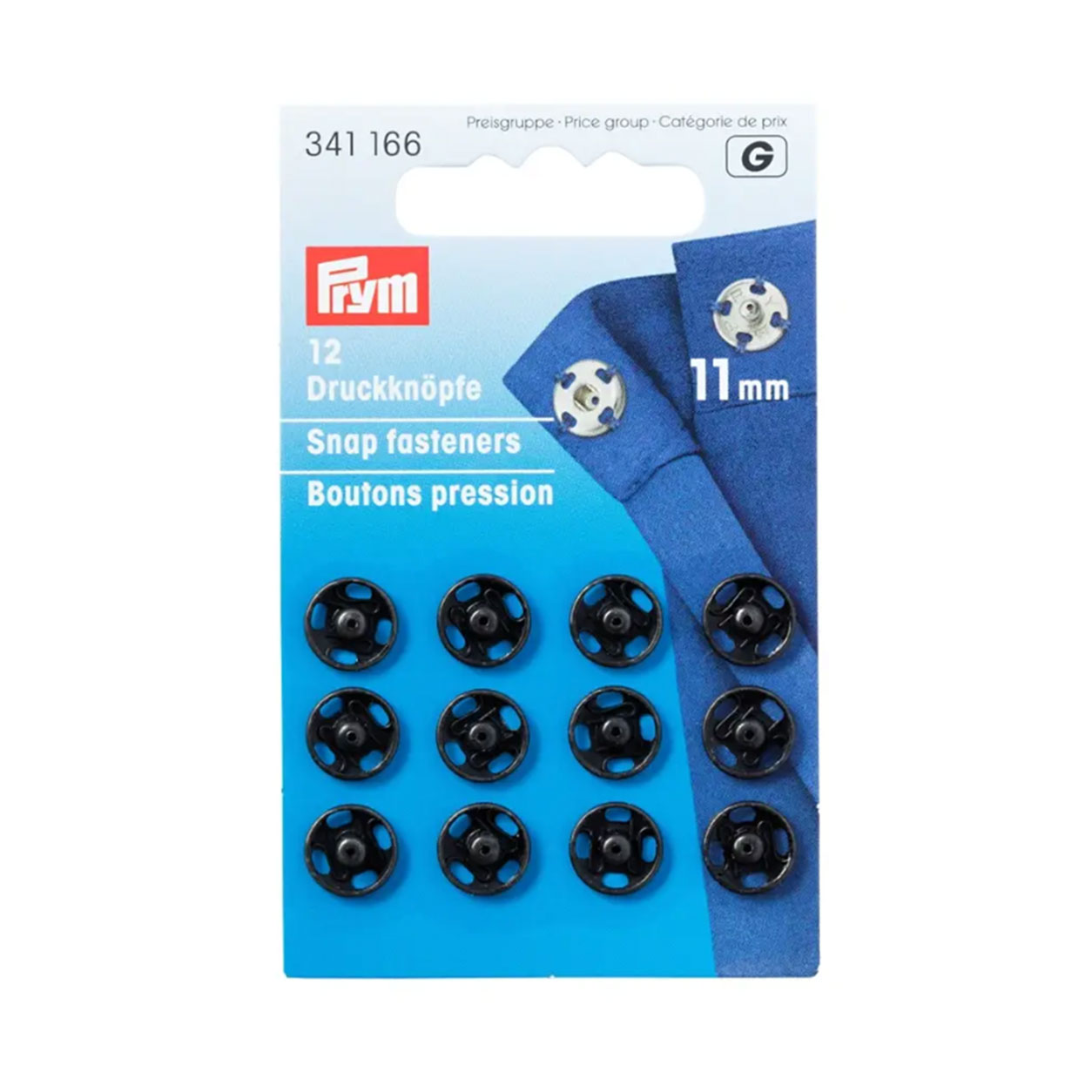 Bottoni Prym Automatici 11 mm Nero