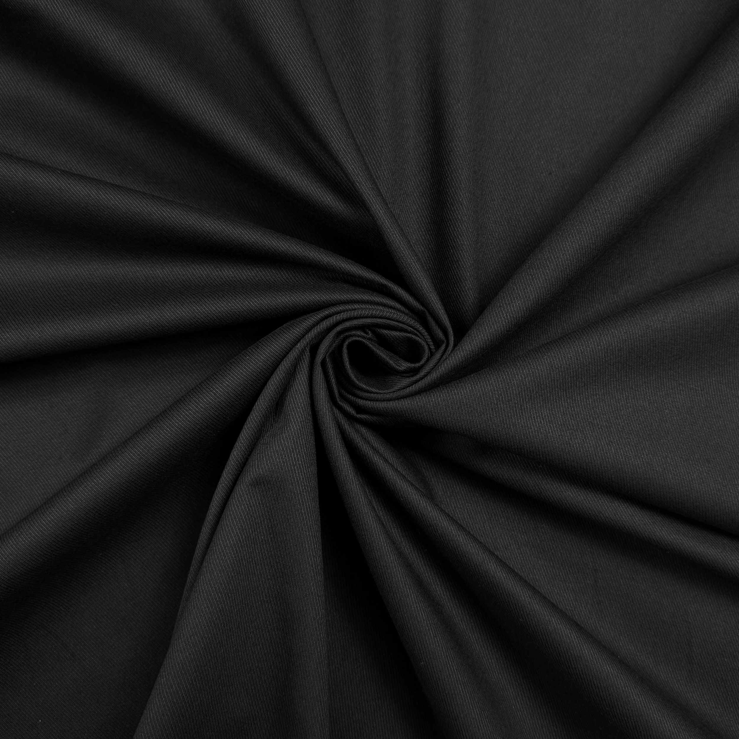 Drill Morbido di Cotone Elasticizzato Nero Image