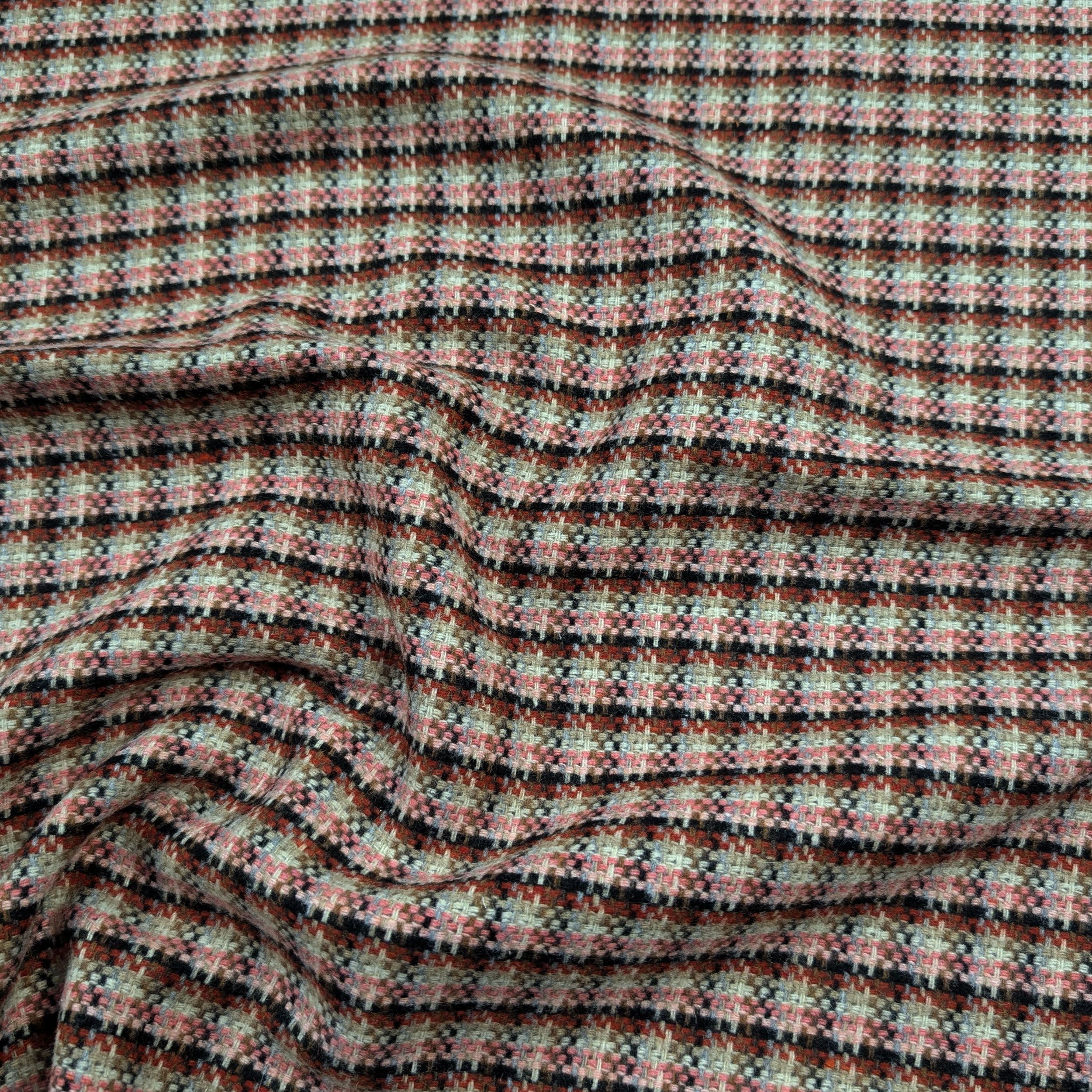 Tweed Lana Fantasia Quadri Toni Rosa Image