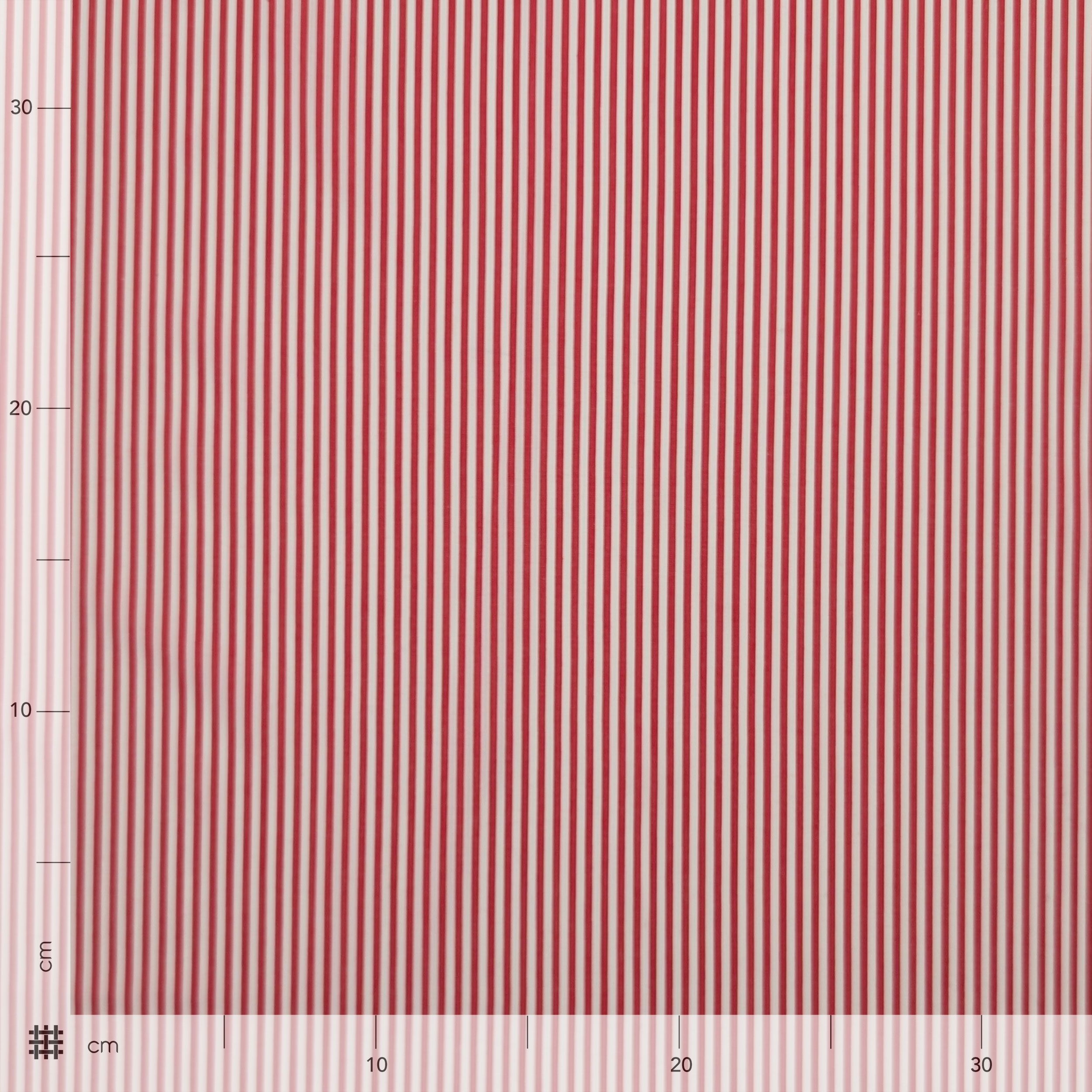 Cotone per Camiceria Righe Rosse Image