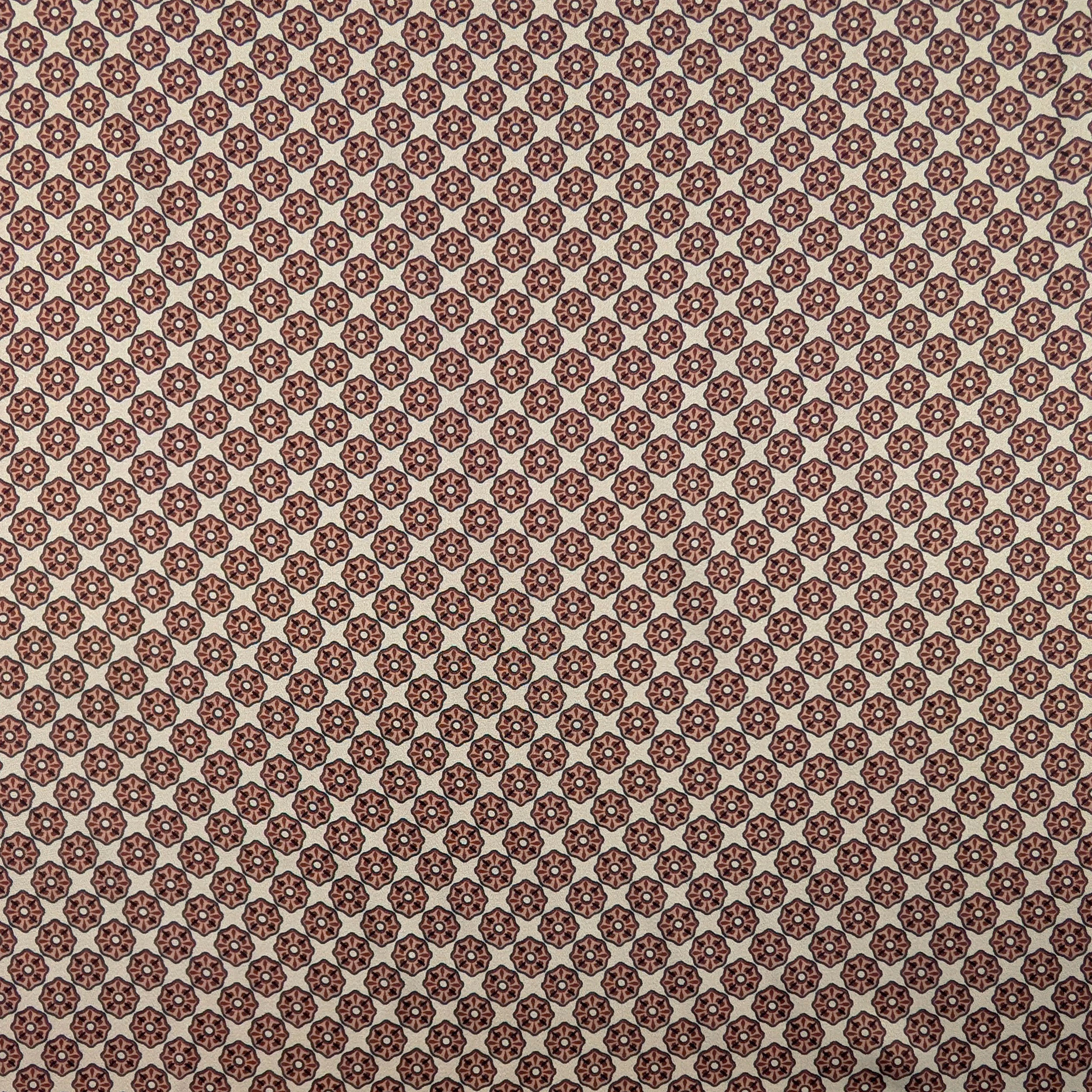 Flanella Misto Seta Moda Bohémien Mattone Image