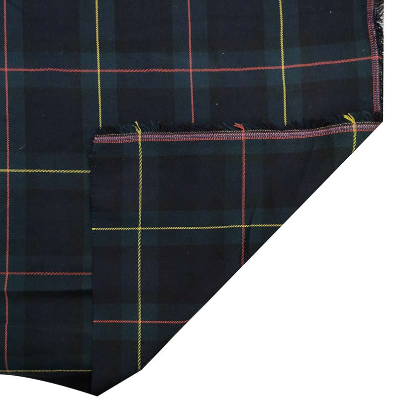 Tartan Verdone Scuro con Righe Sottili Colorate