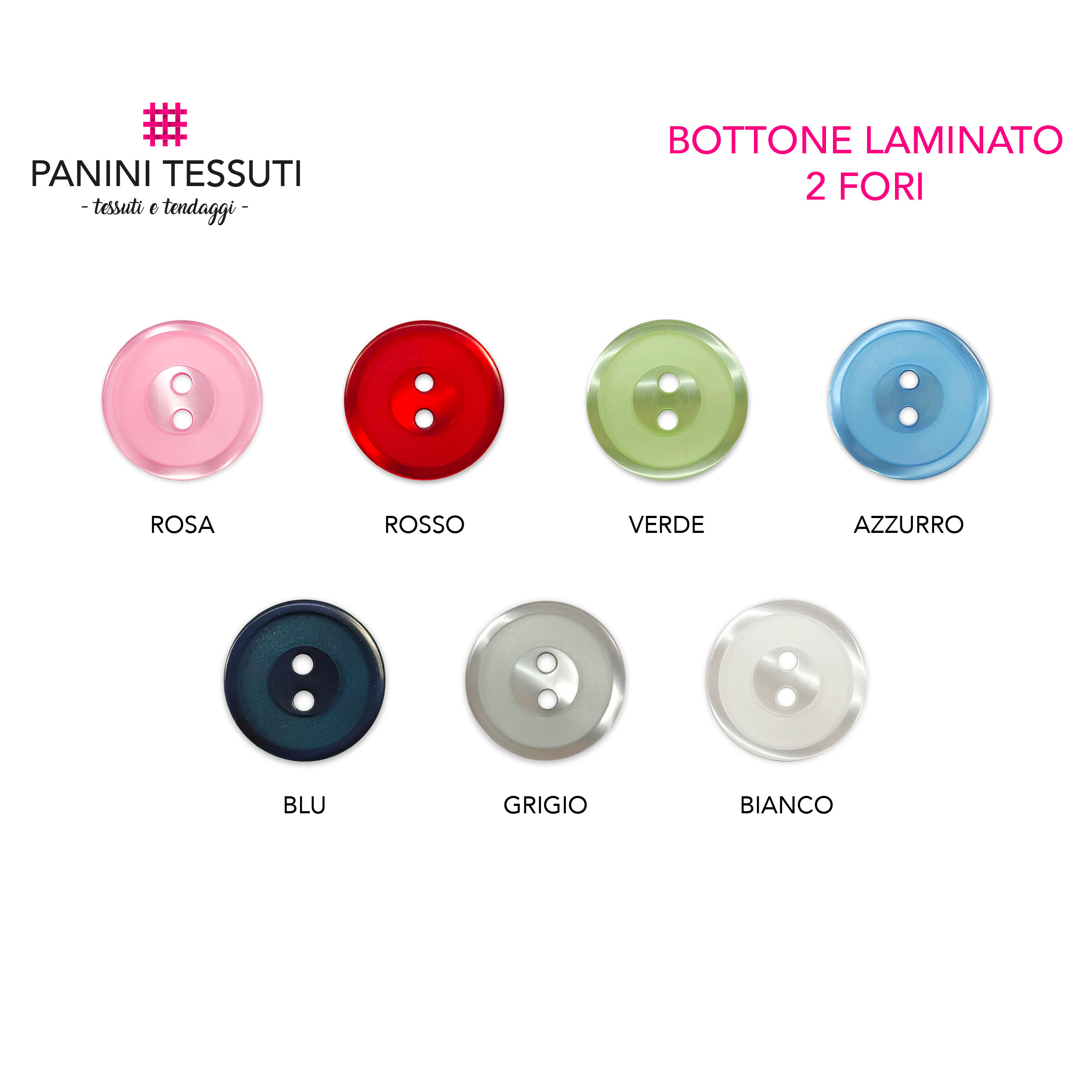 Bottone Laminato 2 Fori Image