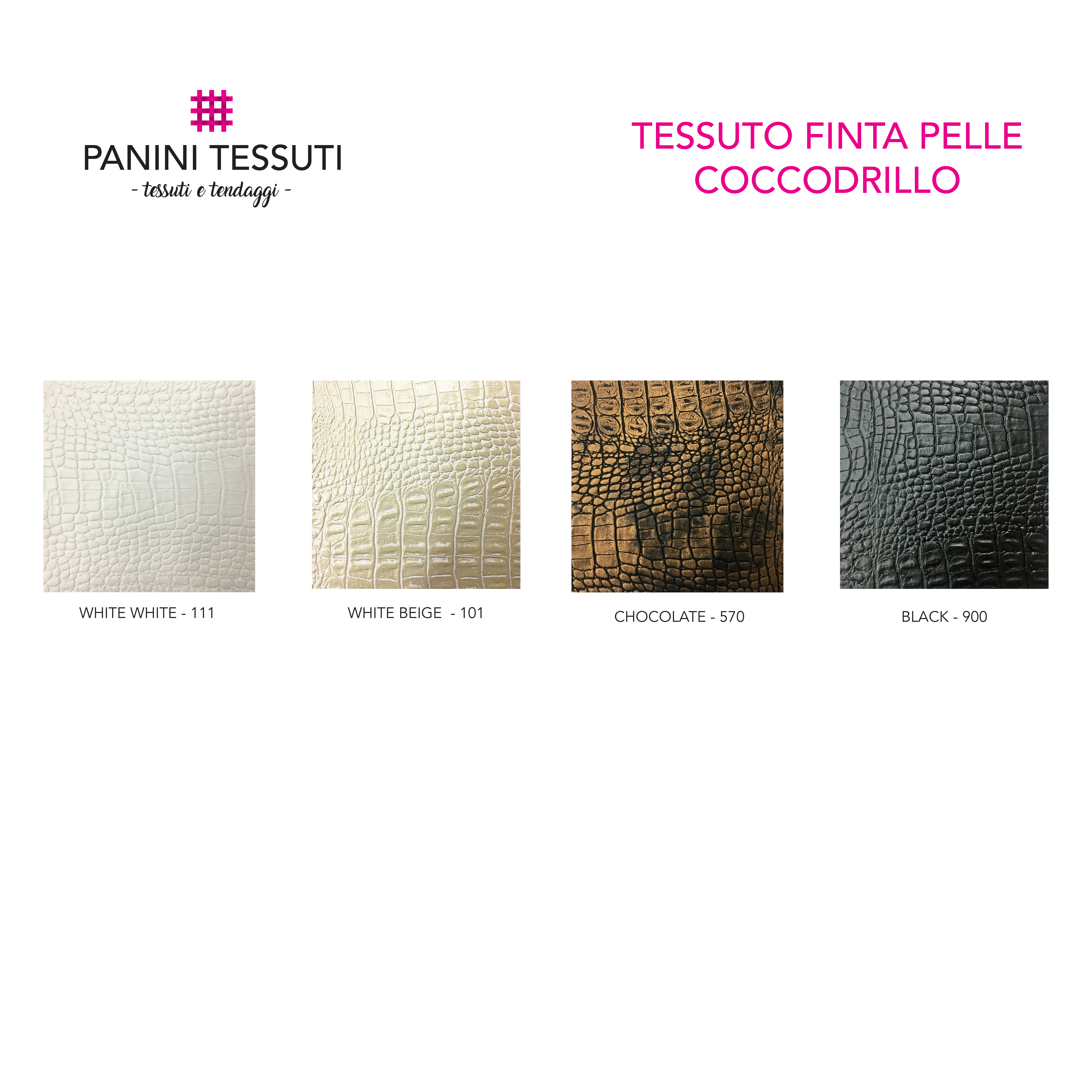 Tessuto Ecopelle Croco Tabella Colore