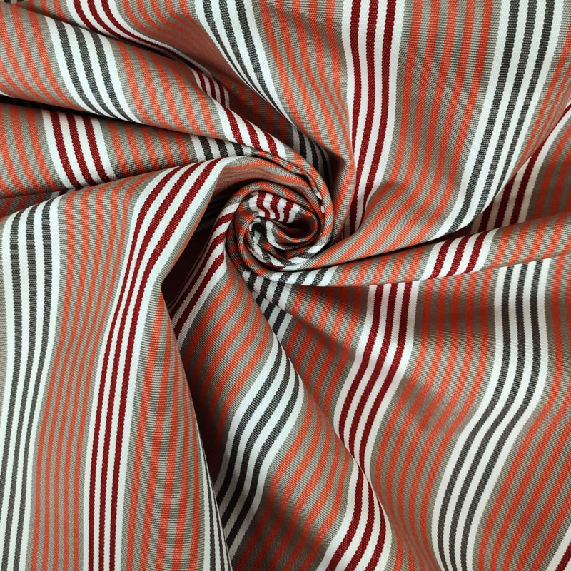 Stoffa impermeabile righe sottili rosso (1)