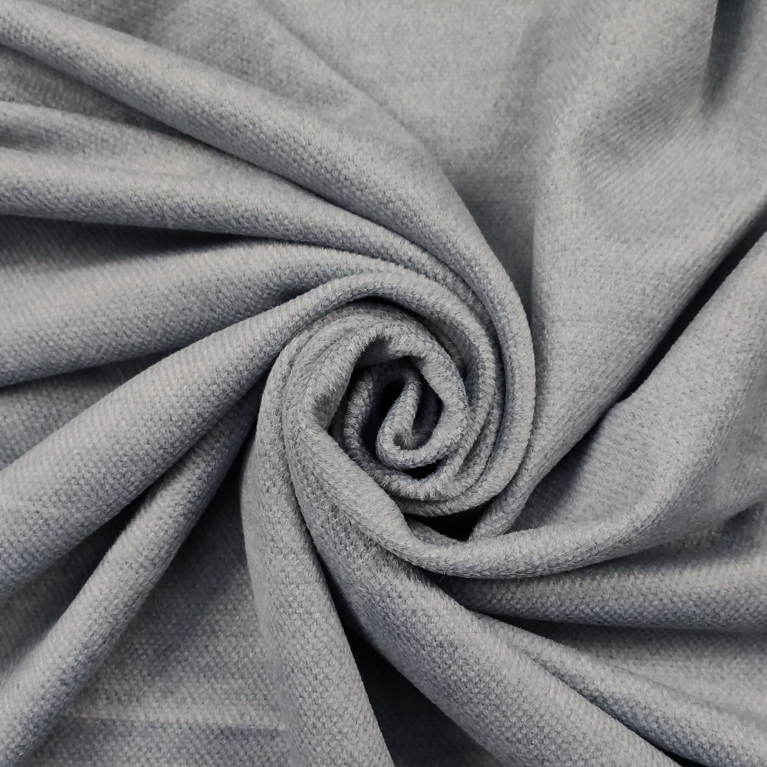 tessuto cappotto tinta unita grigio