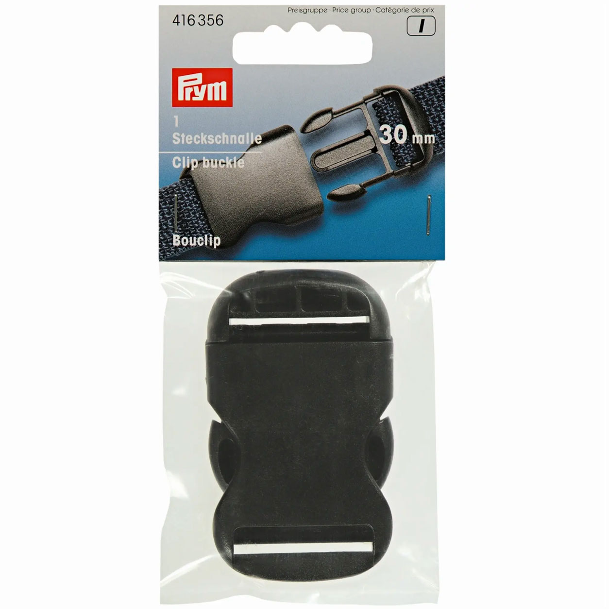 Fibbia a Clip Nero Prym 30 mm