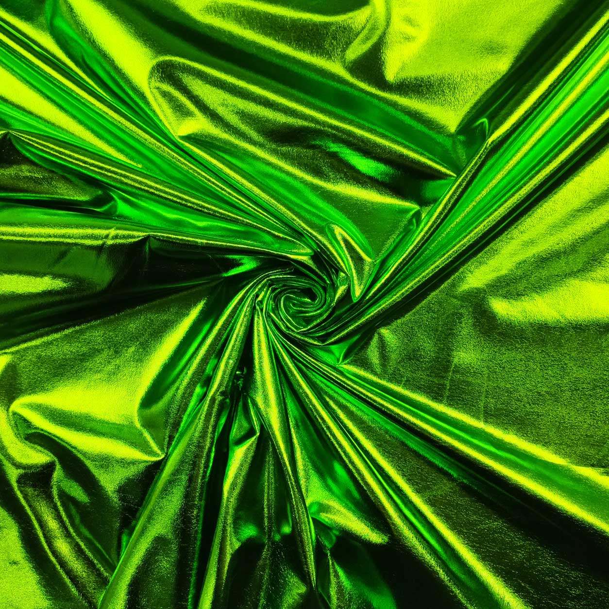 tessuto lycra verde acido metalizzato