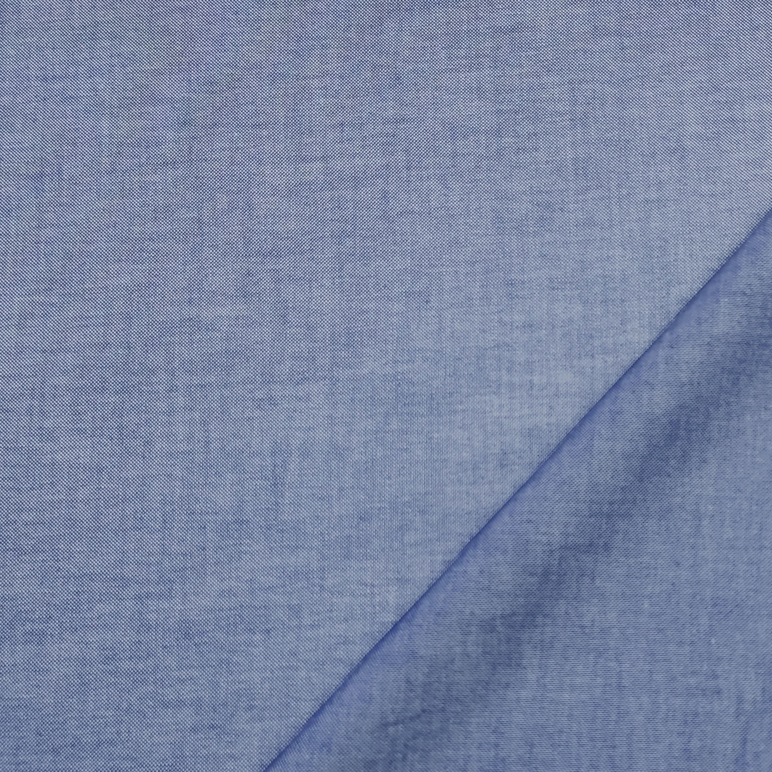 Cotone Camicia Lux Tinto in Filo Blu