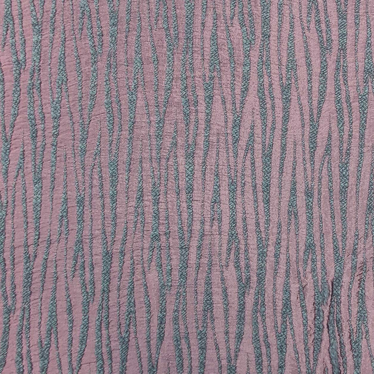 Tessuto Vintage Fantasia Strisce Grigie Sfondo Rosa
