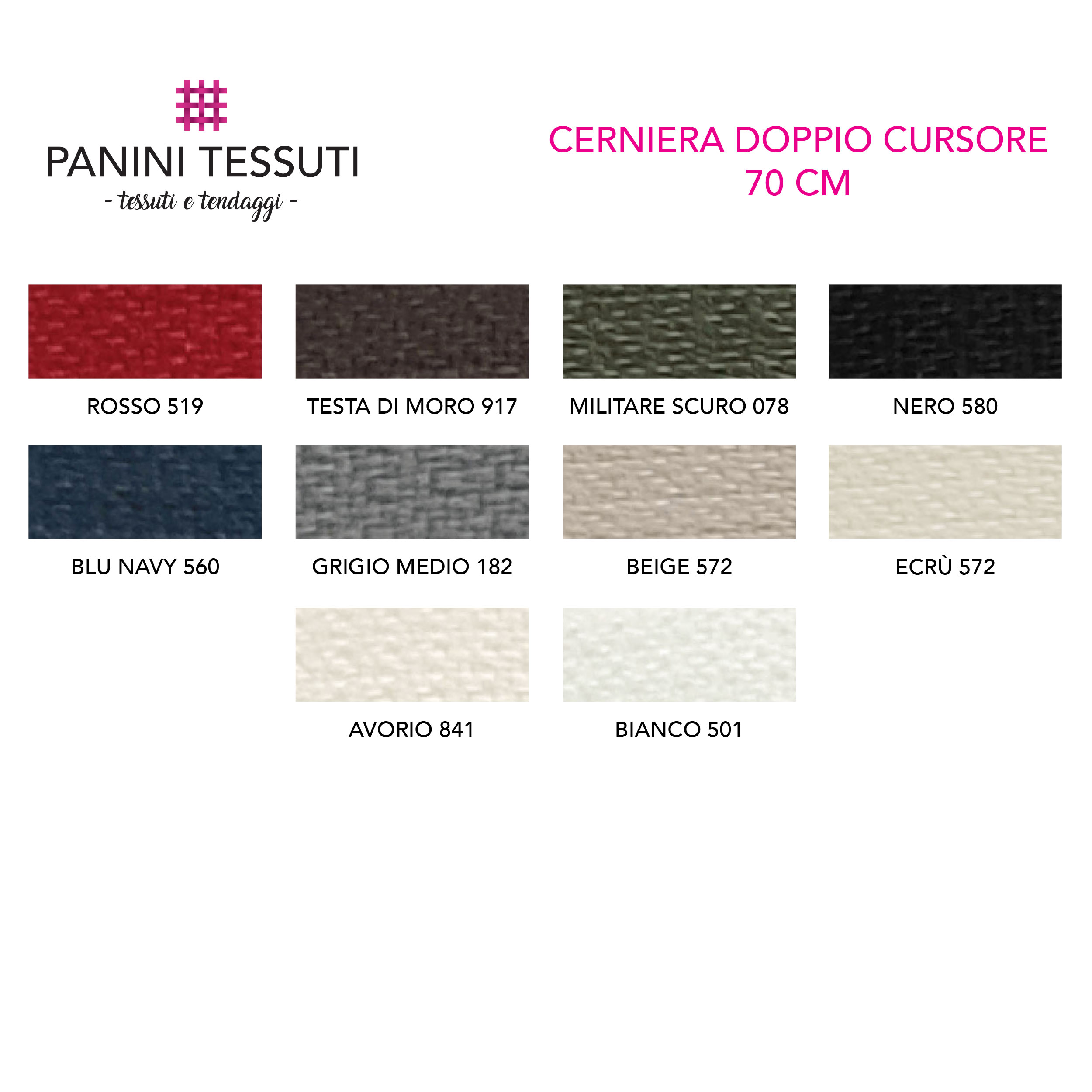 Cerniere Doppio Cursore