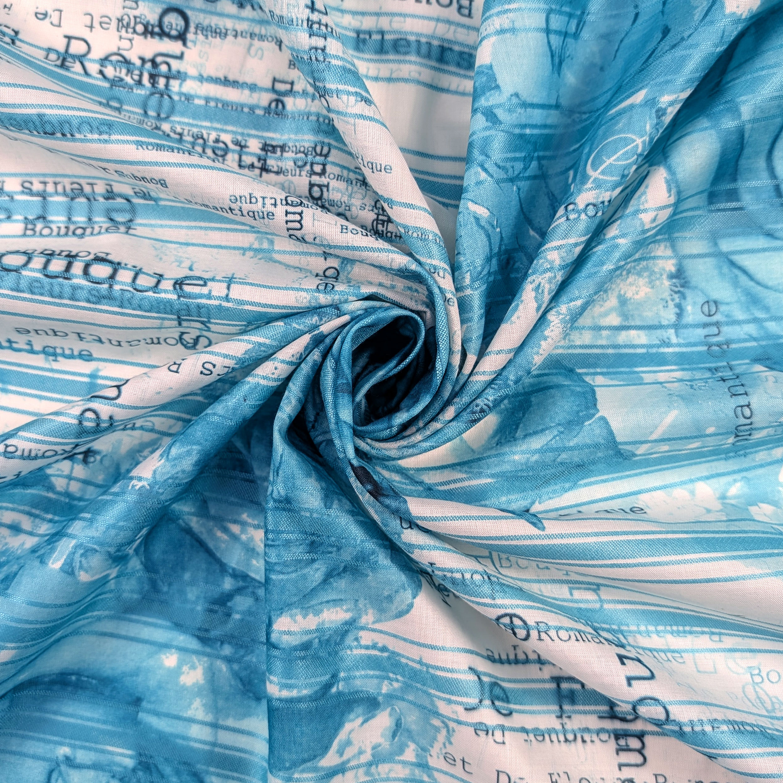 Viscosa Leggera Scritte Azzurre Image