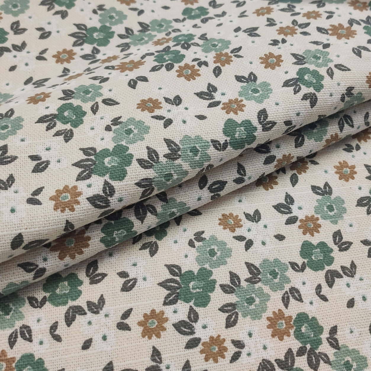 Tessuto floreale vintage 100% cotone - Tessuto di giornale