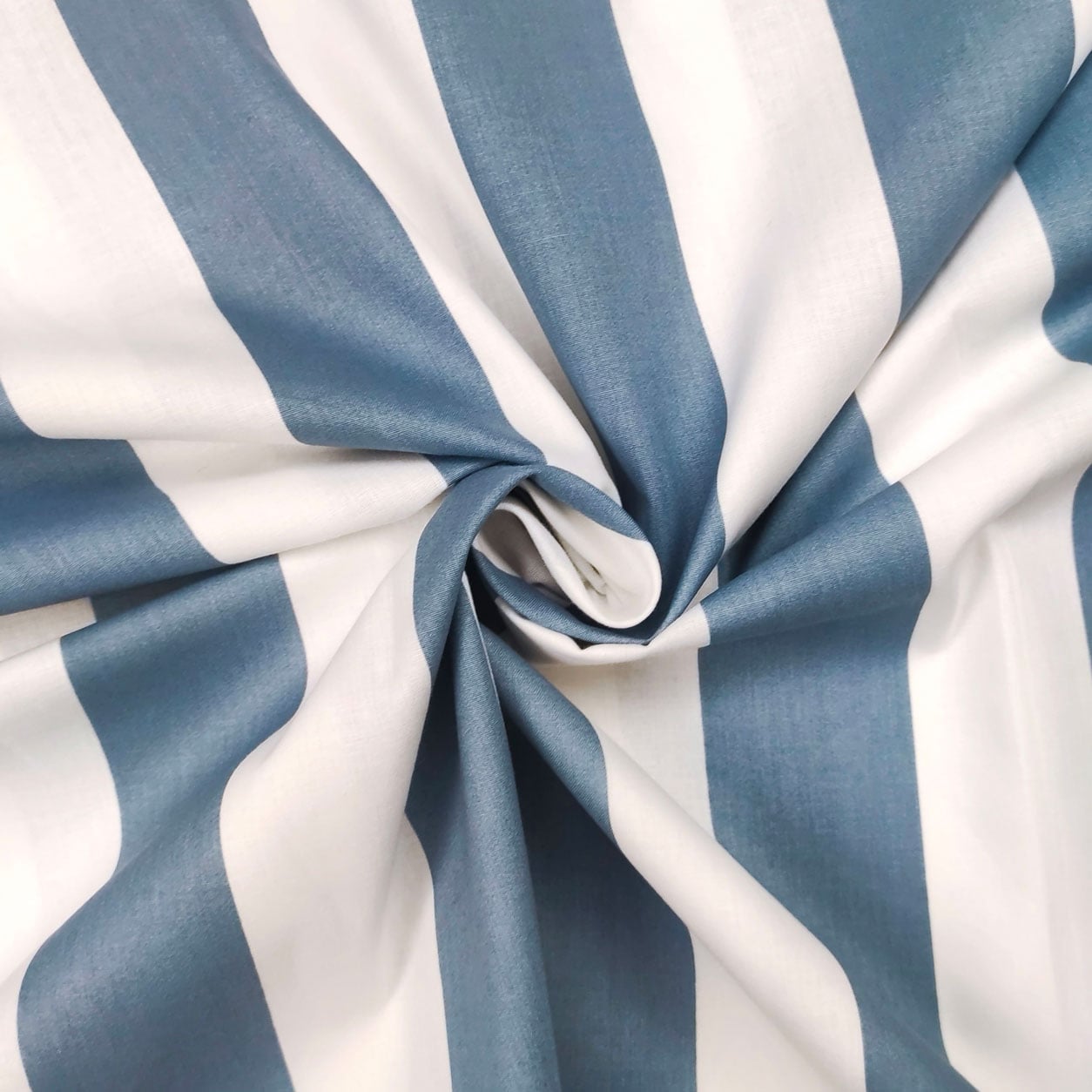 Morbido Tessuto Di Cotone Grigio A Righe 3 Mm, 125 G/m², 160 Cm - Foto 2