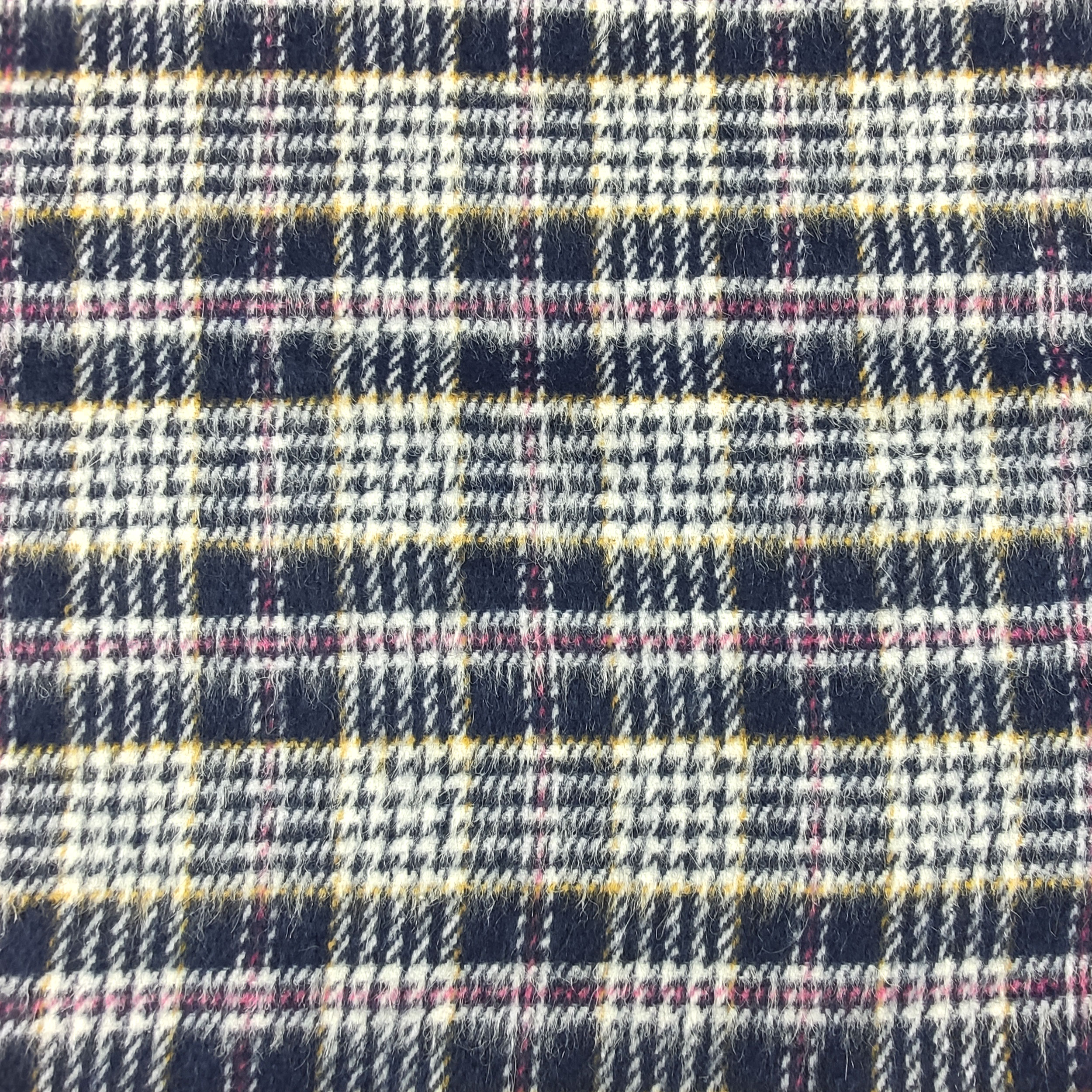 Tartan Misto Lana Blu Giallo e Rosa