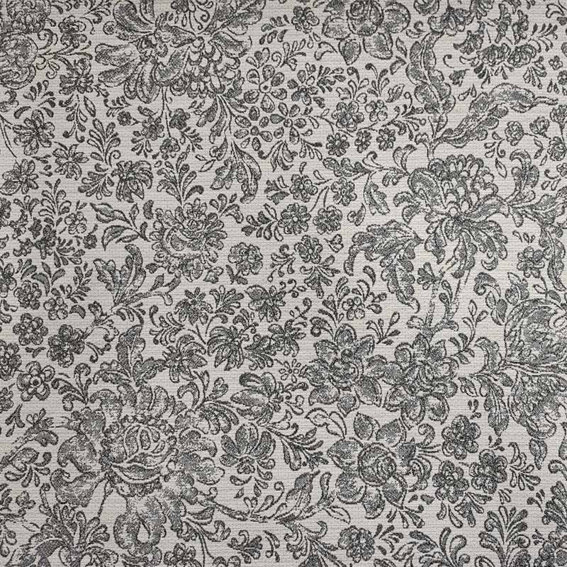 Tessuto Jacquard Fantasia Floreale Antracite