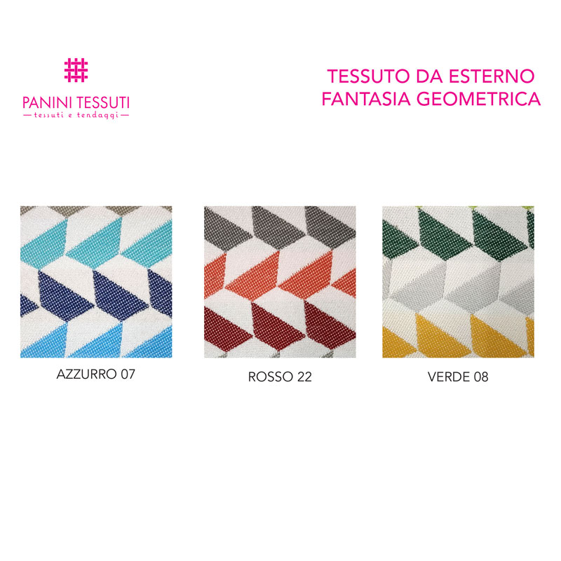 Tessuto da esterno fantasia geometrica varianti
