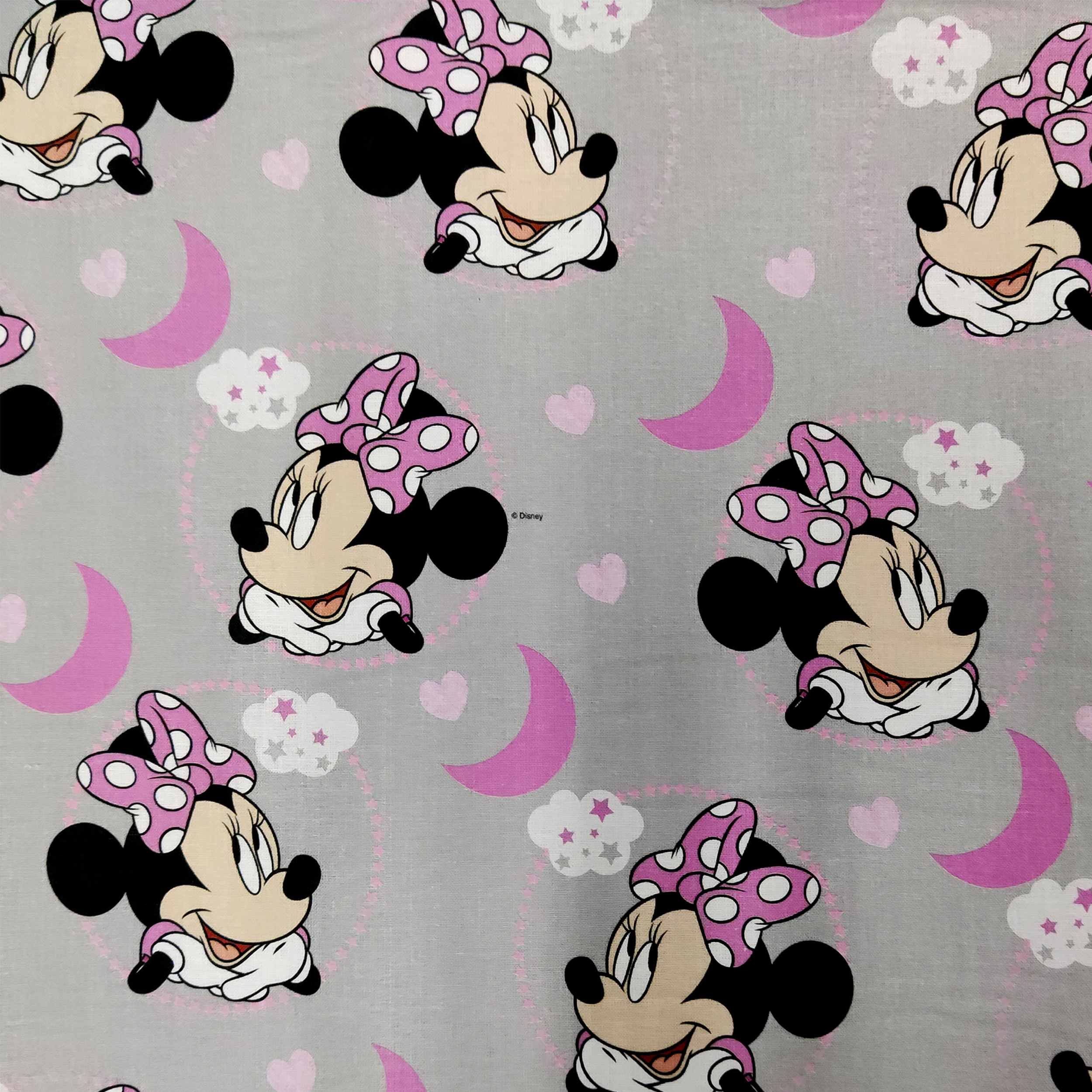 Tessuto Cotone Disney Minnie Dolci Sogni