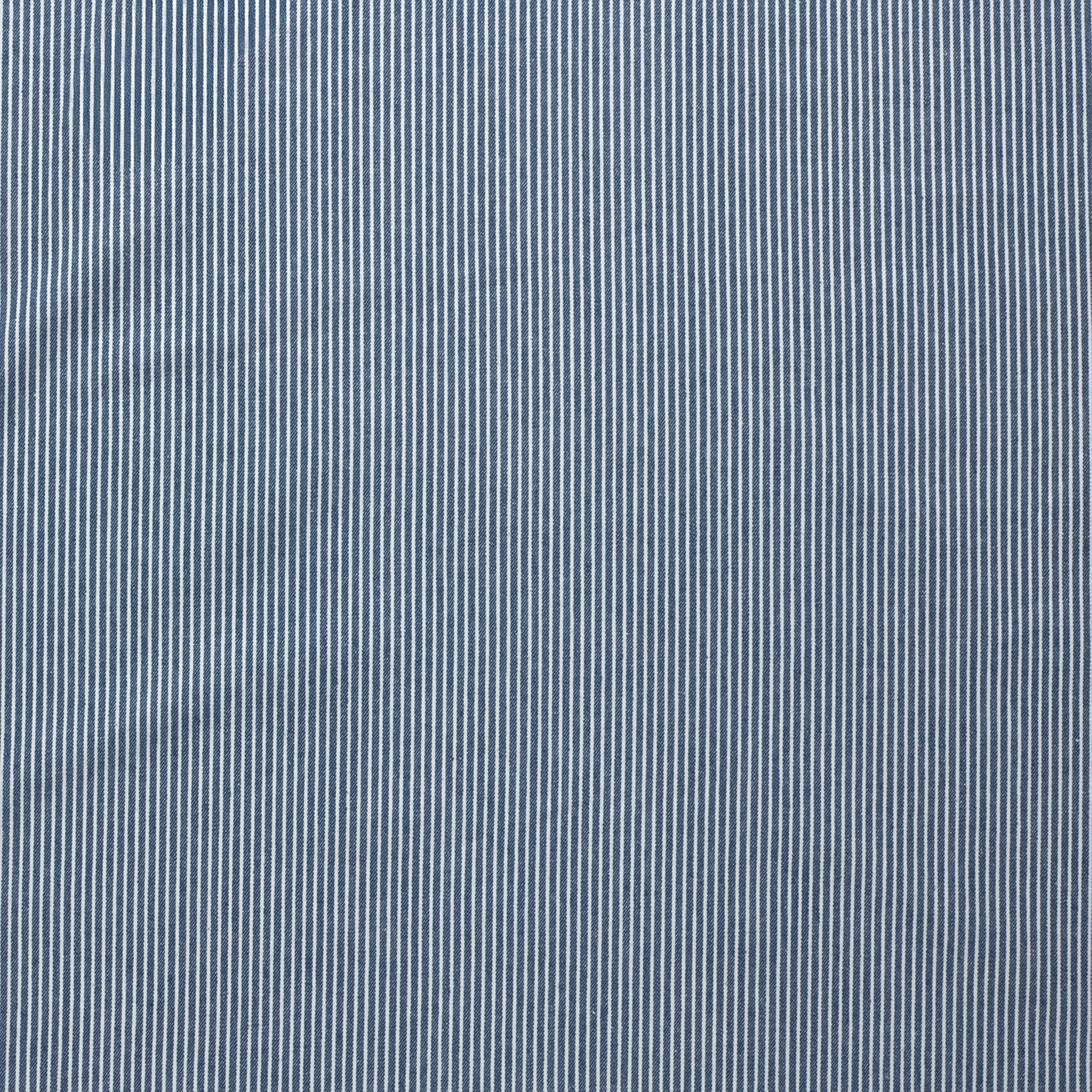 Jeans di Cotone Righe Sottili Bianche Image