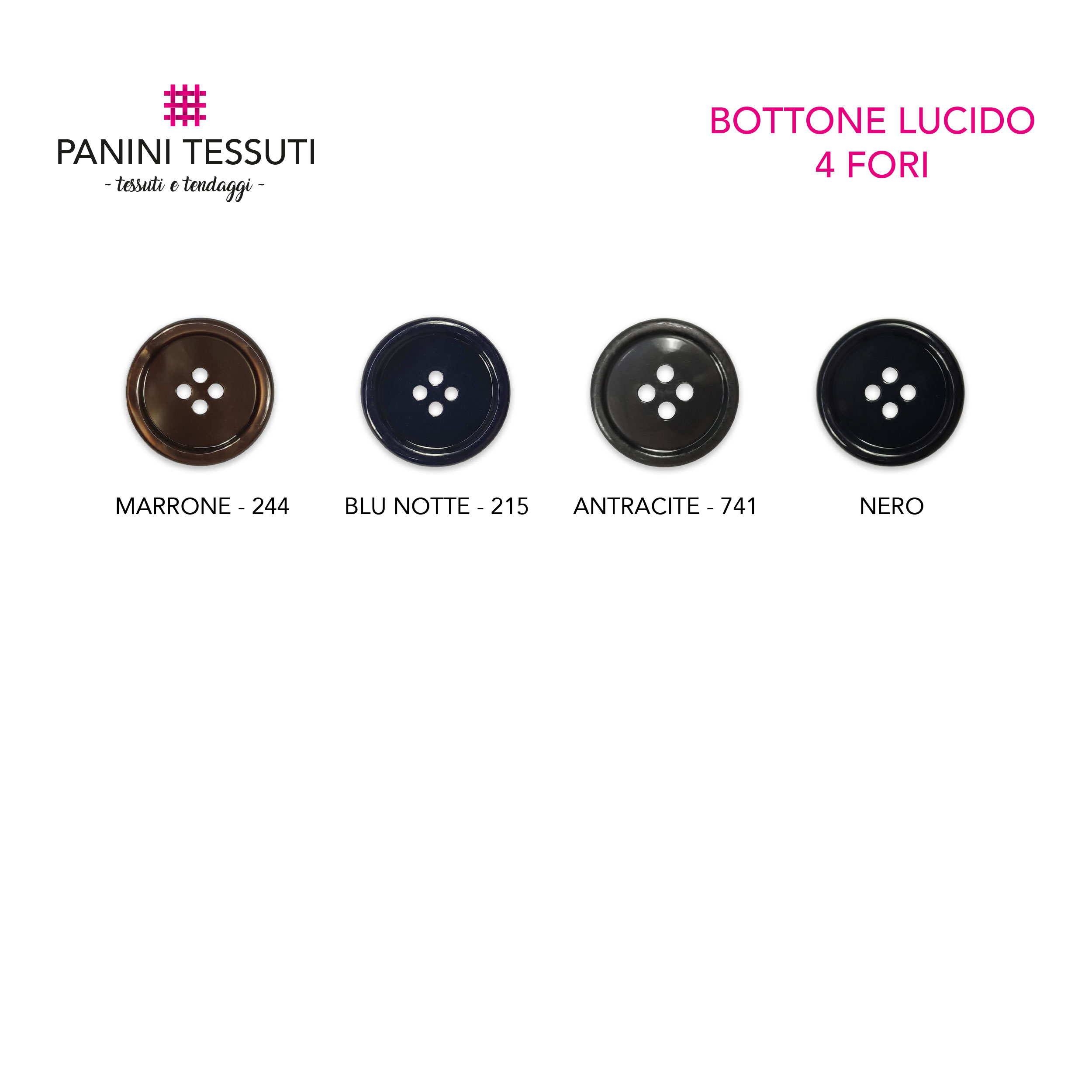 Bottone Lucido 4 Fori Image