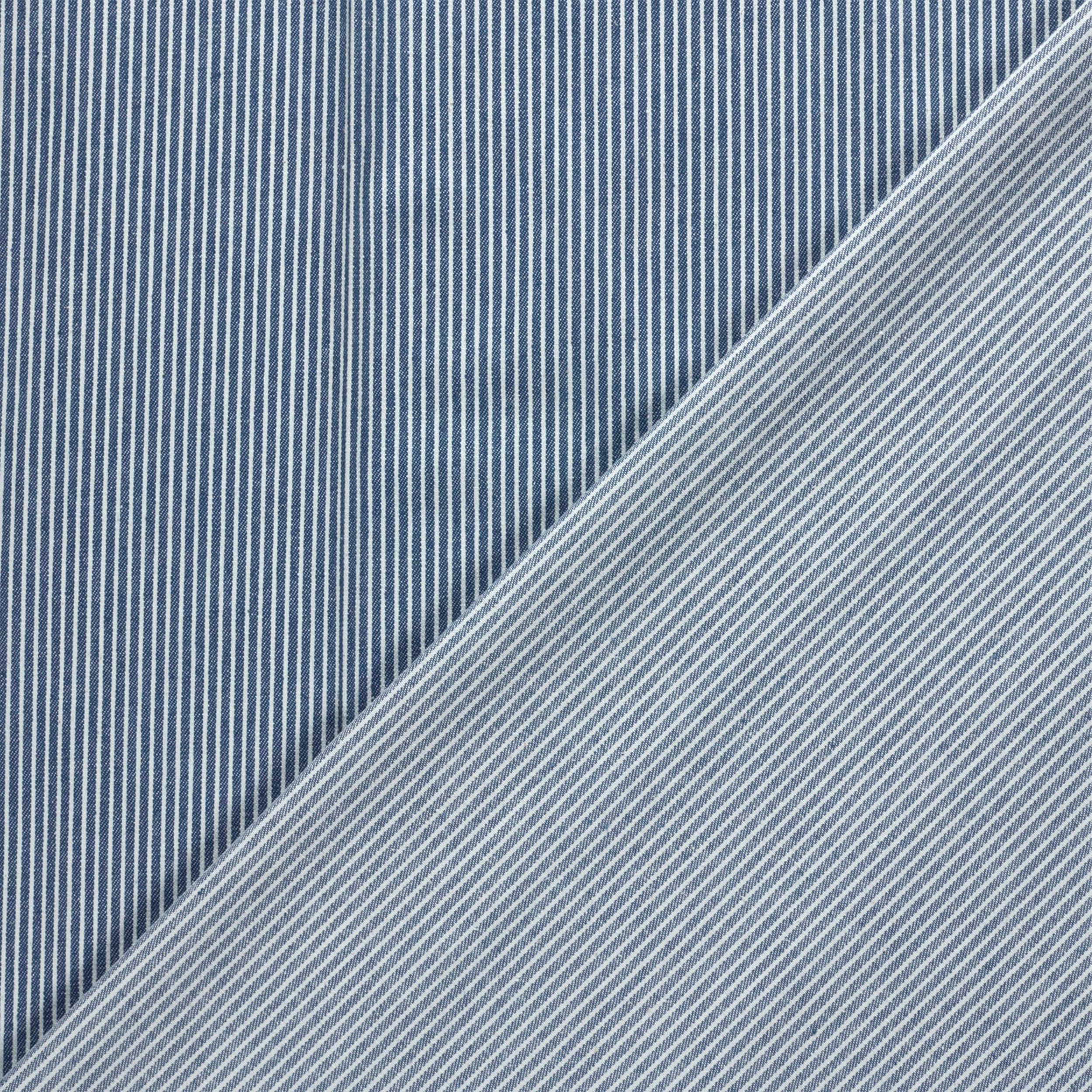 Jeans di Cotone Righe Sottili Bianche Image
