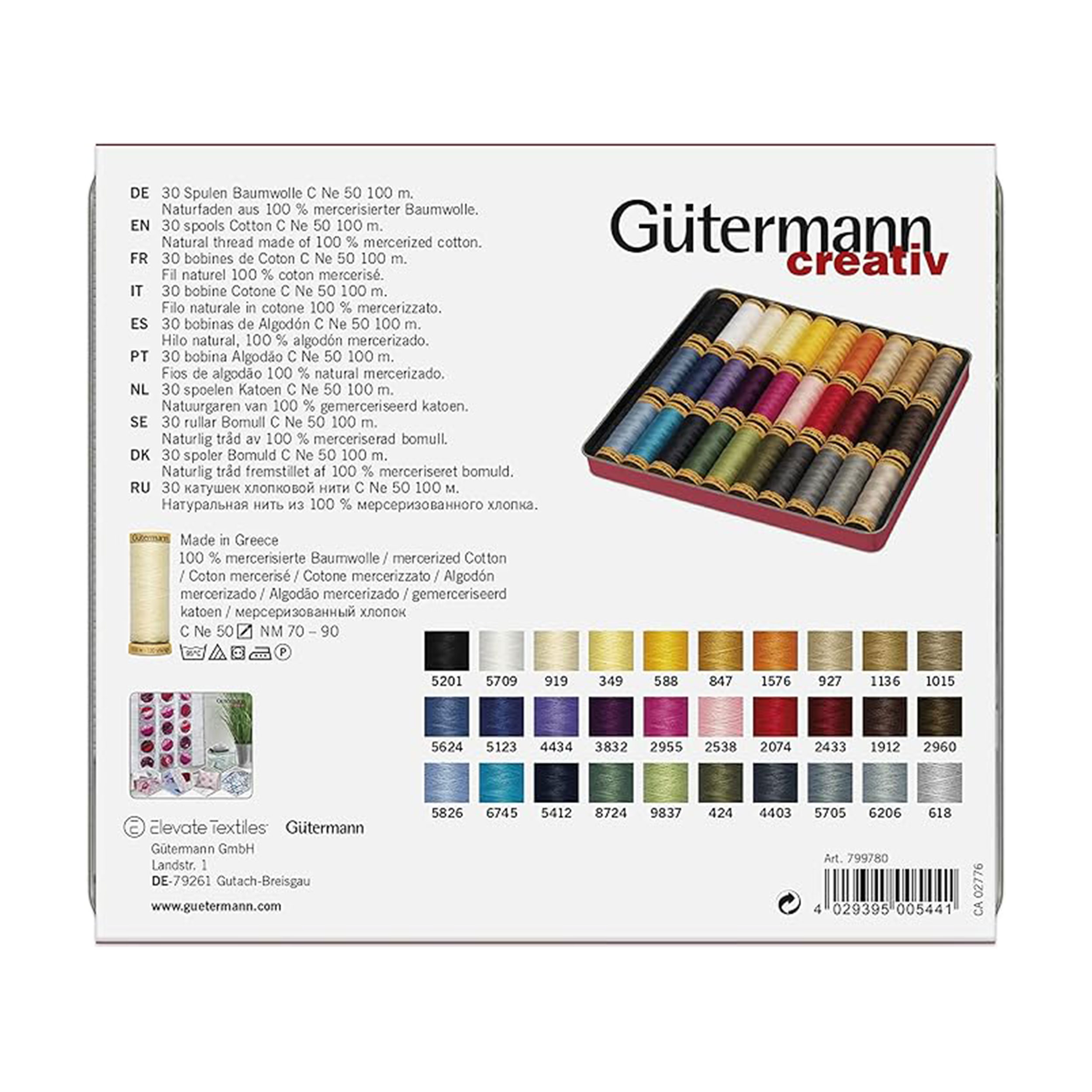 Gutermann Creative Cotton Box 30 Bobine Image