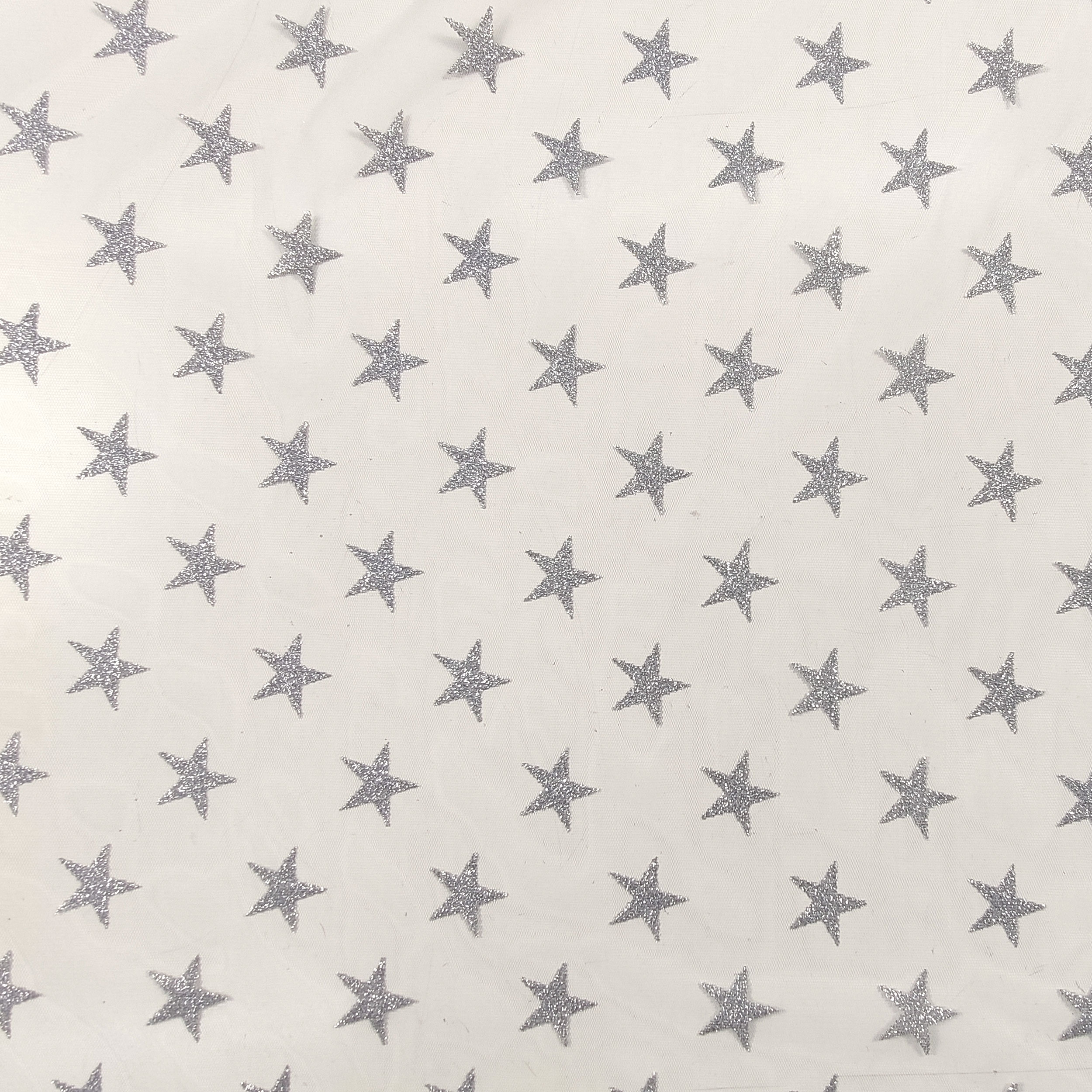 Tulle Stelle Lurex Argento