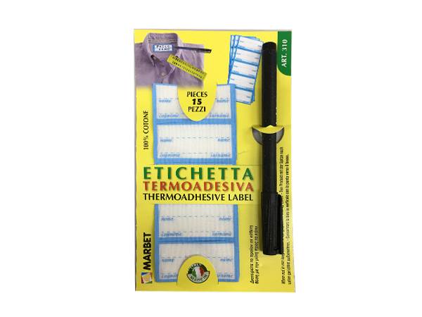 etichetta marca biancheria azzurre