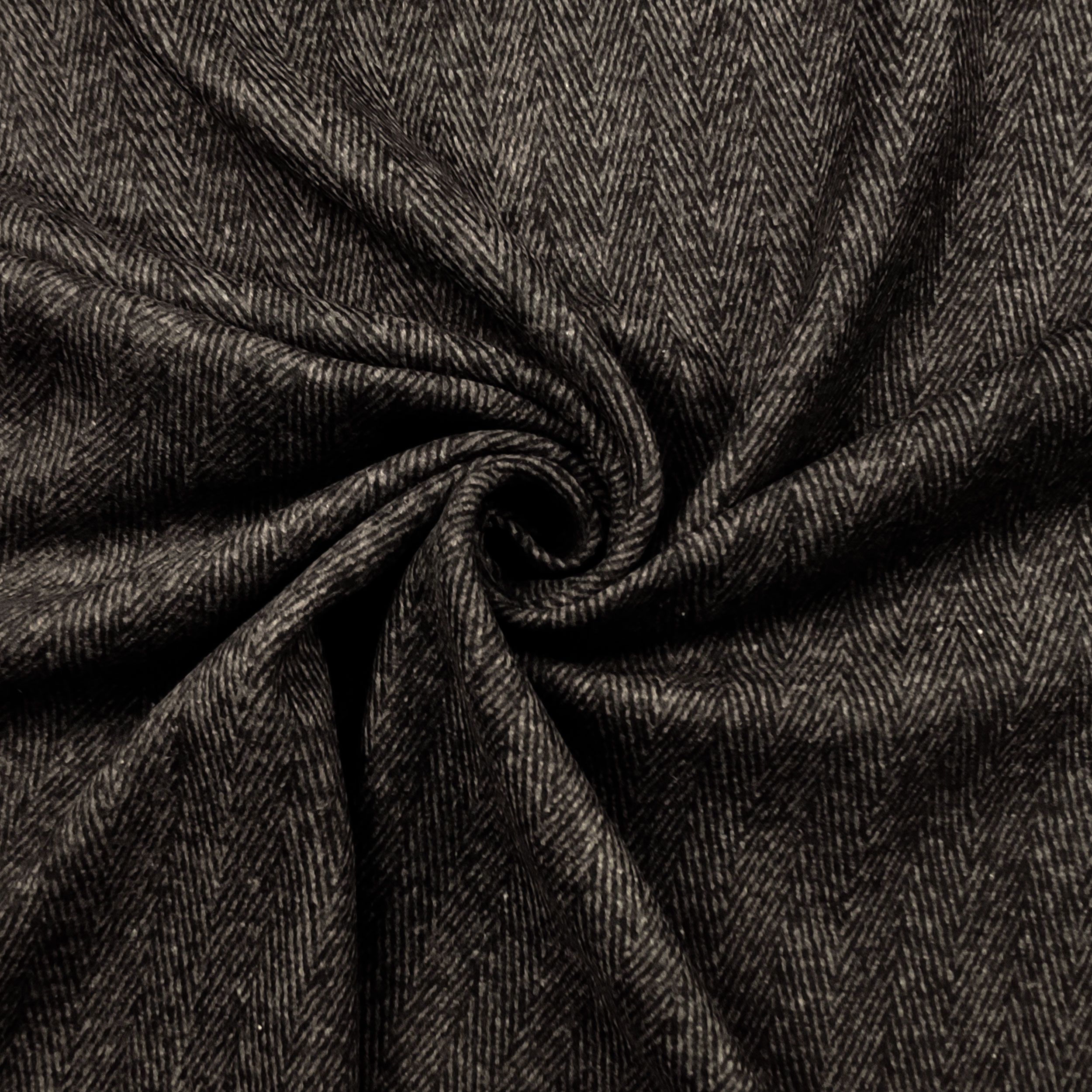 tessuto spigato grigio nero