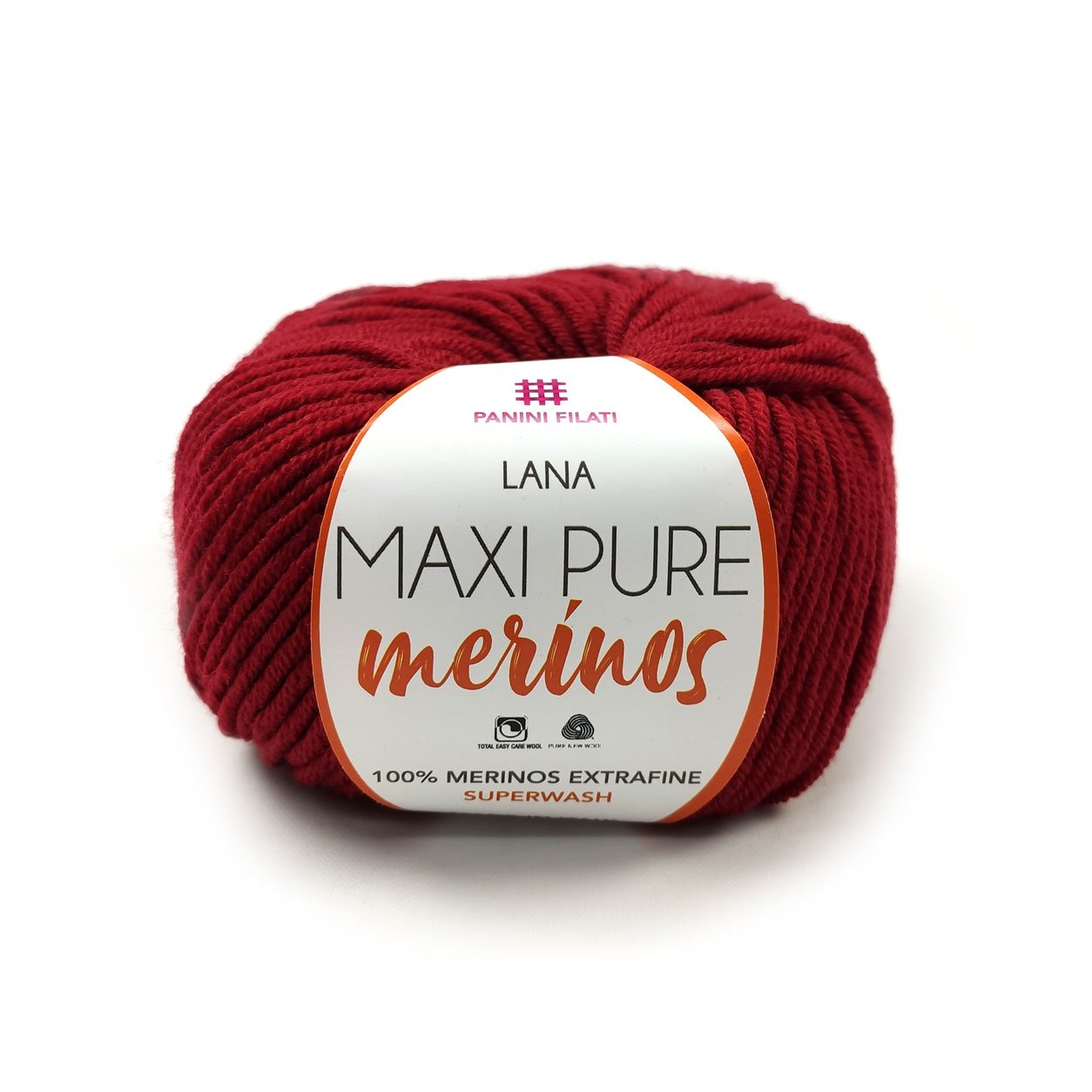 gomitolo-lana-pure-merinos-rosso-scuro