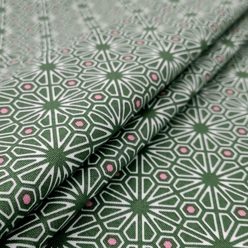 cotone-fiori-geometrici-verde
